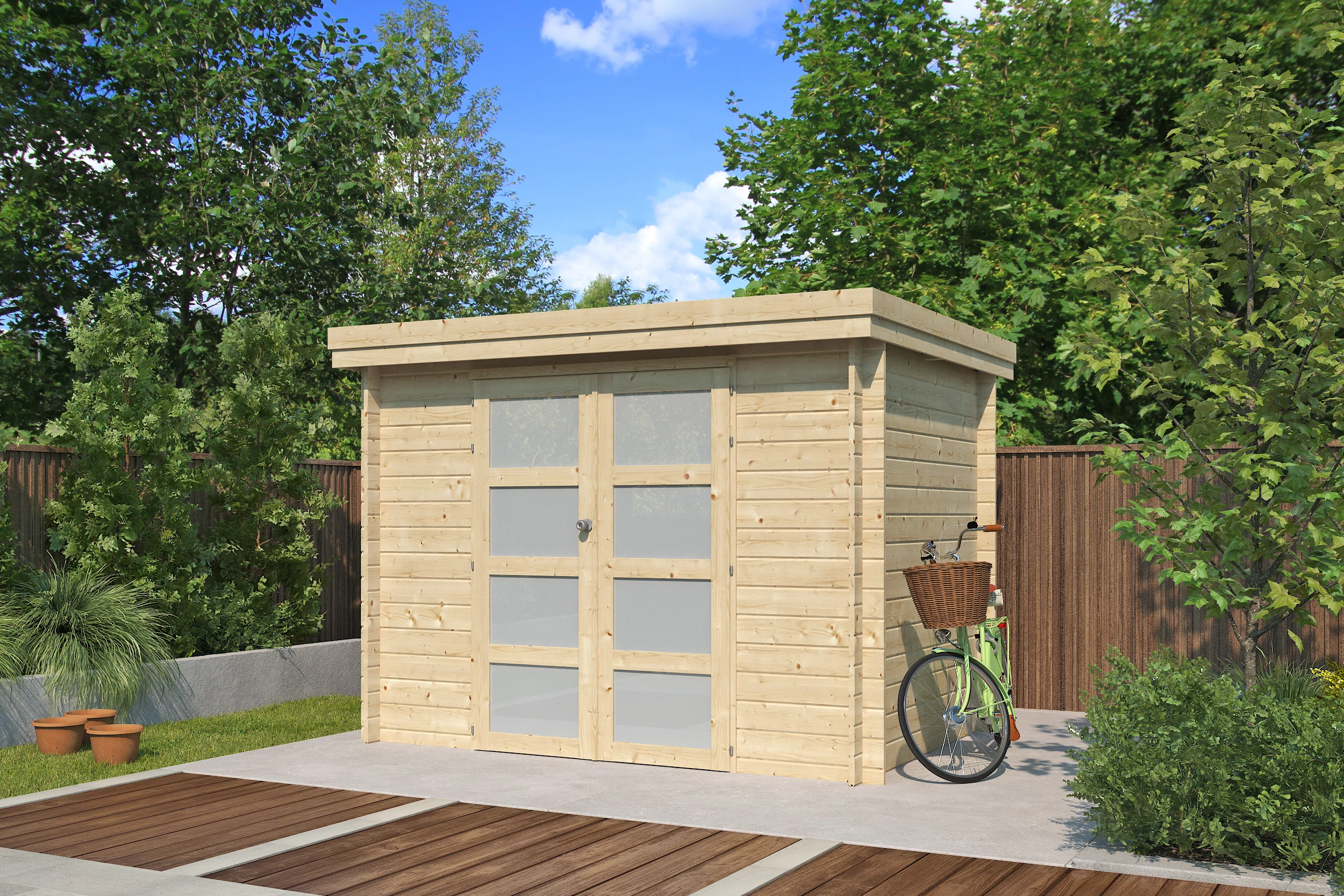 Woodlands Blokhut Oregon 295 x 205 cm - Afbeelding 1