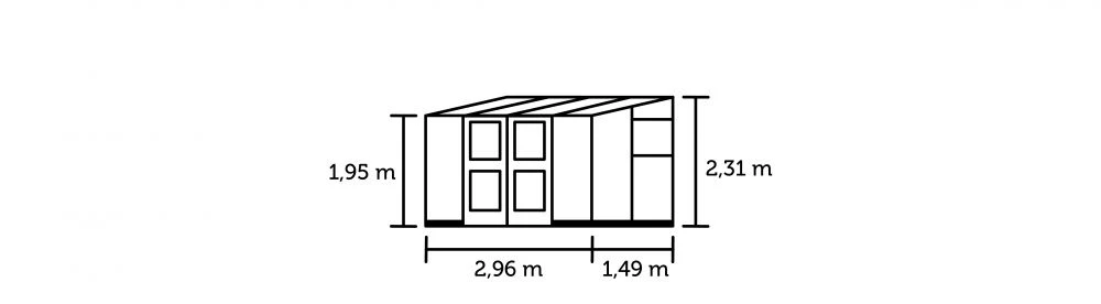 Royal Well Muurkas Veranda 4,4 Antracietgrijs Gecoat - Afbeelding 11