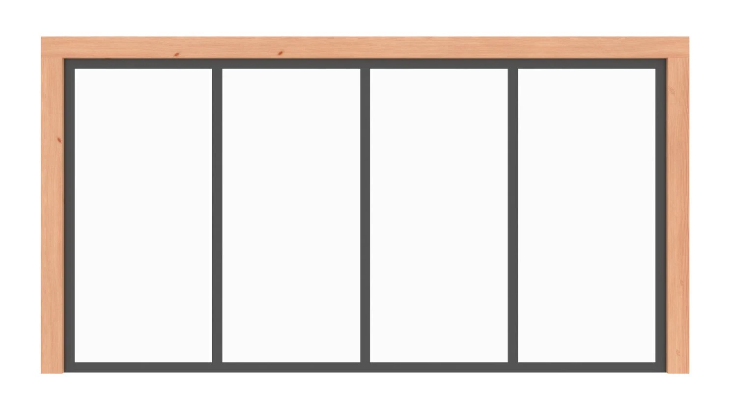 Vaste Glaswand Metallook 376 x 220 cm - Afbeelding 2