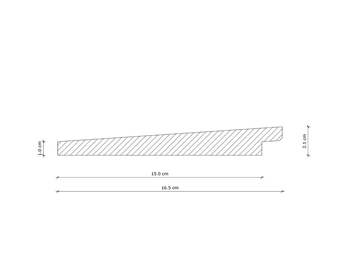 Douglas Zweeds Rabat 2.1 x 16.5 cm (21 x 165 mm) Zwart Gespoten - Lengte 400 cm - Afbeelding 2