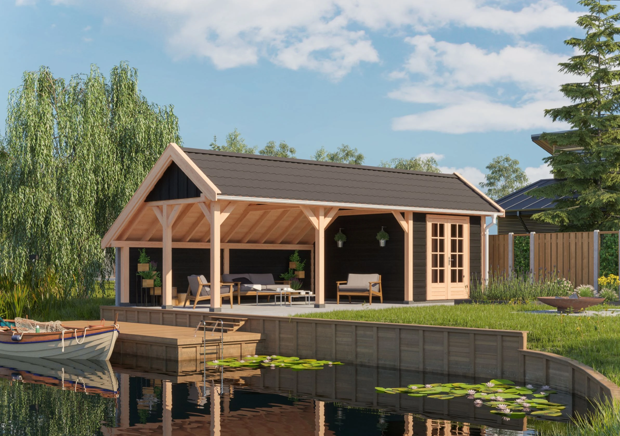 Douglas Kapschuur, 900 x 400, met achterwand en zijwand, Westwood Deluxe - Afbeelding 7