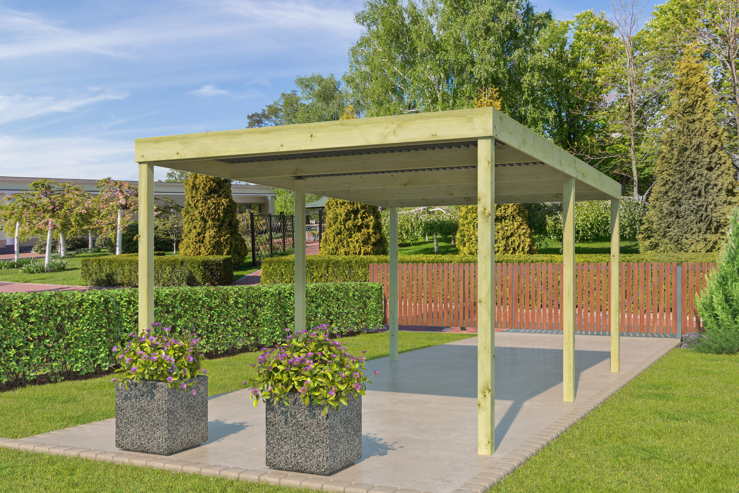 Woodlands Carport Q-Line Budget 302 x 502 cm - Afbeelding 3