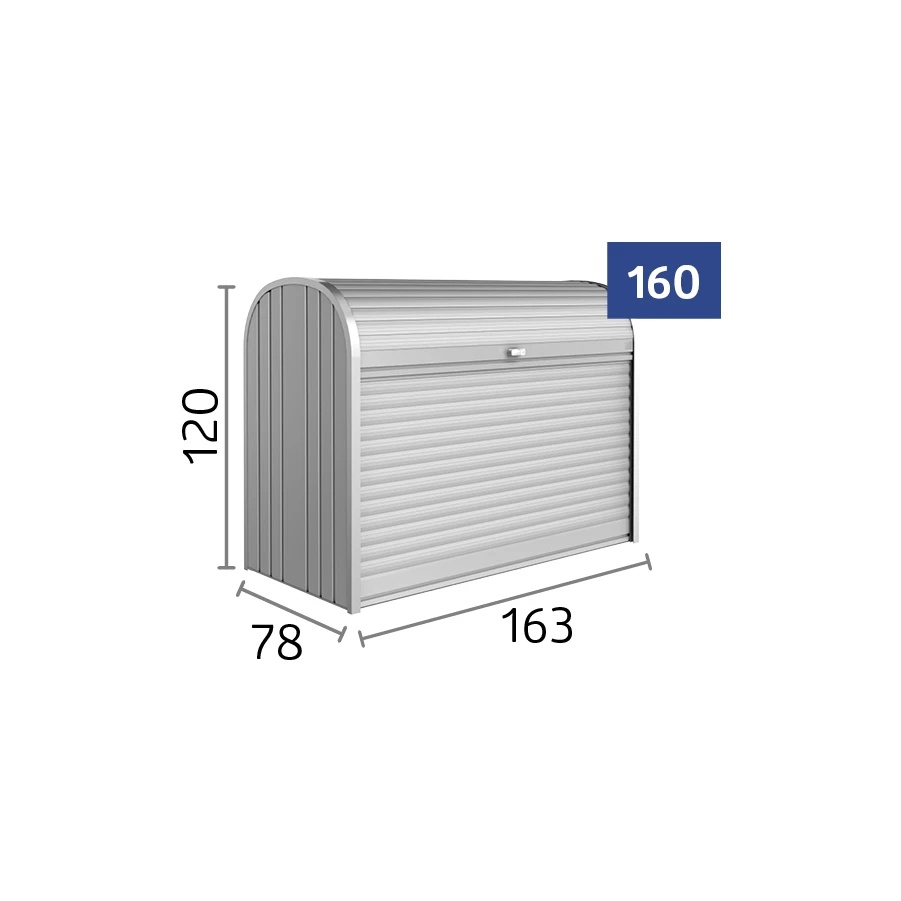 Biohort StoreMax Zilver, 163 x 78 x 120 cm - Afbeelding 8