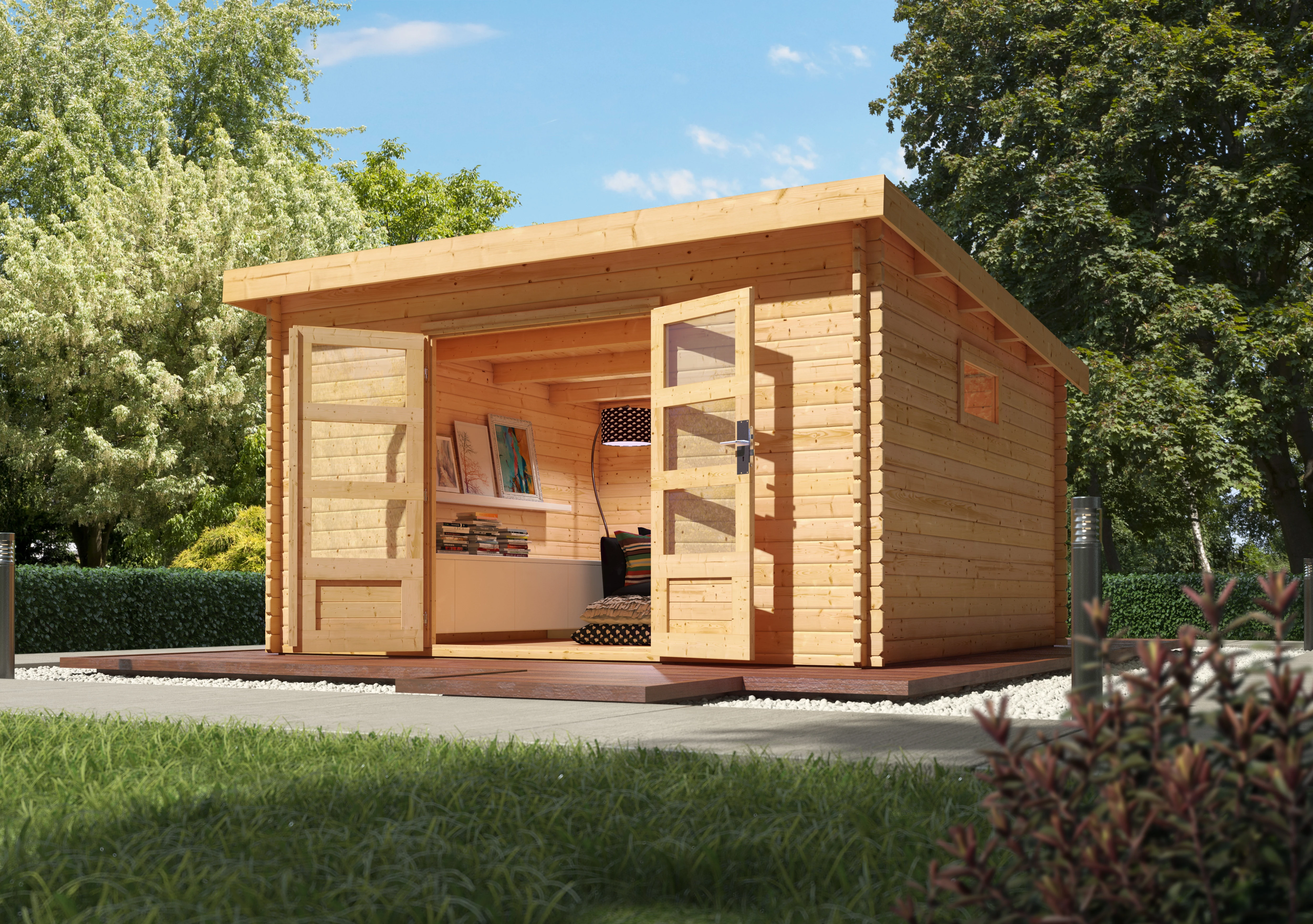 Karibu Tuinhuis Trittau 6 406 x 422 cm - Afbeelding 1