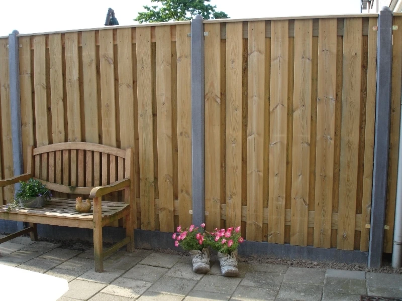 Beton Tussenpaal Glad met Diamantkop 10 x 10 cm (100 x 100 mm) Antraciet Gecoat - Lengte 280 cm - Afbeelding 2