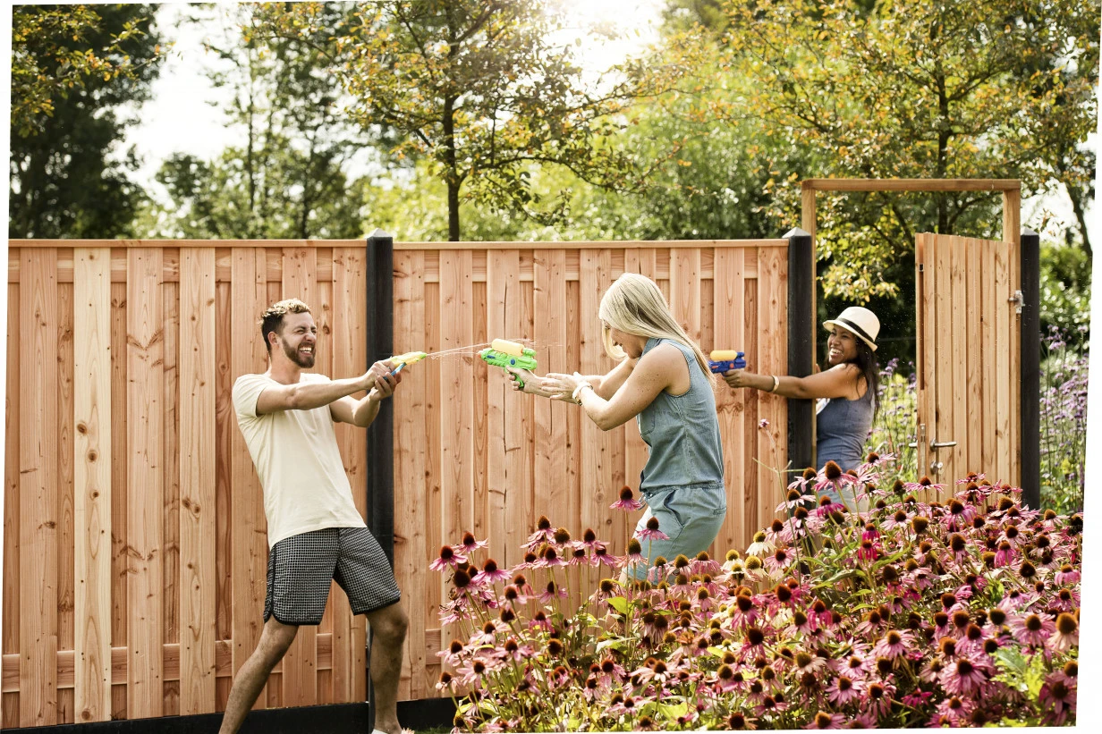 Beton Tussenpaal 10 x 10 cm (100 x 100 mm) Glad Diamantkop Antraciet - Lengte 280 cm - Afbeelding 6