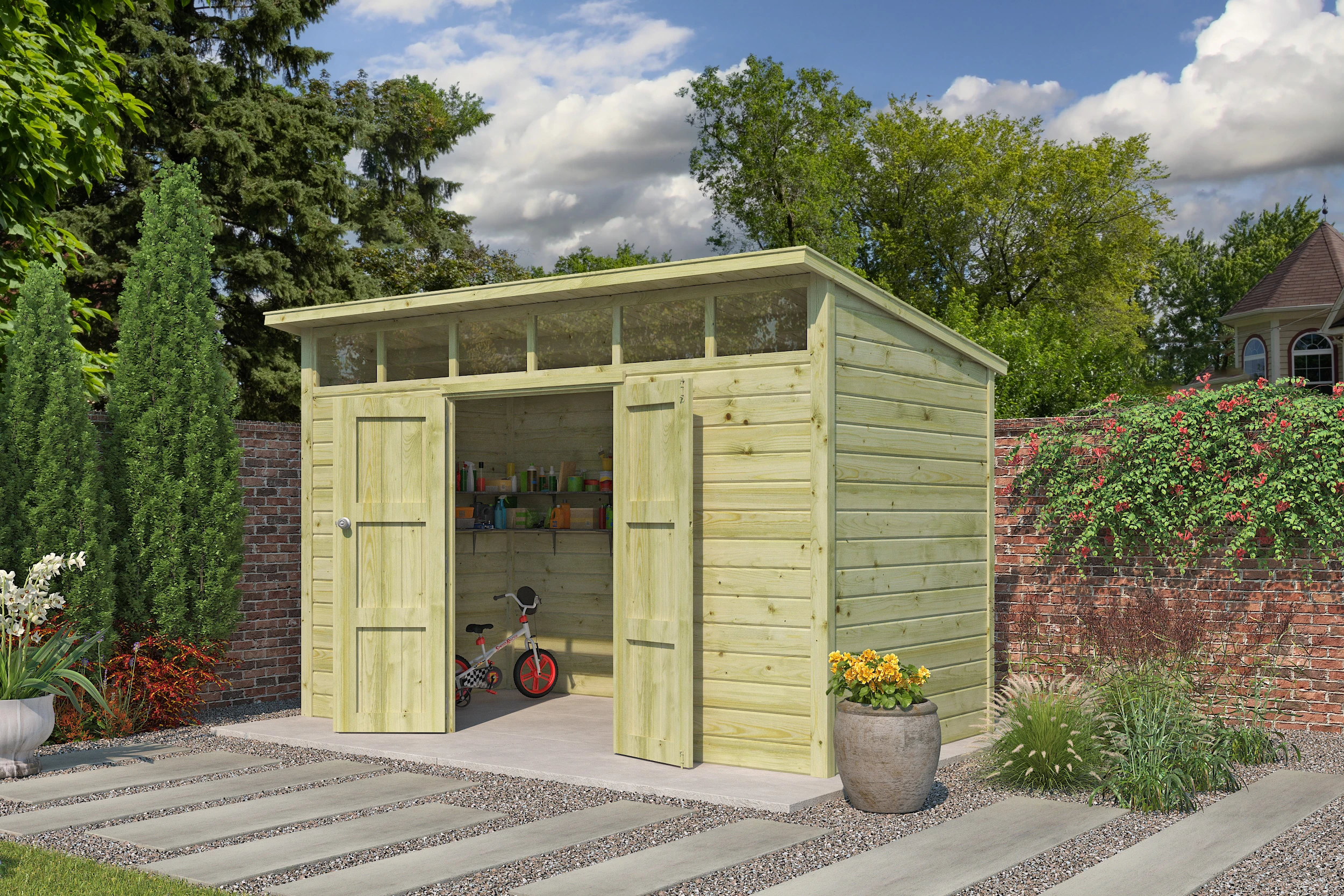 Woodlands Blokhut Q Line Groen Geïmpregneerd 360 x 180 cm - Afbeelding 5