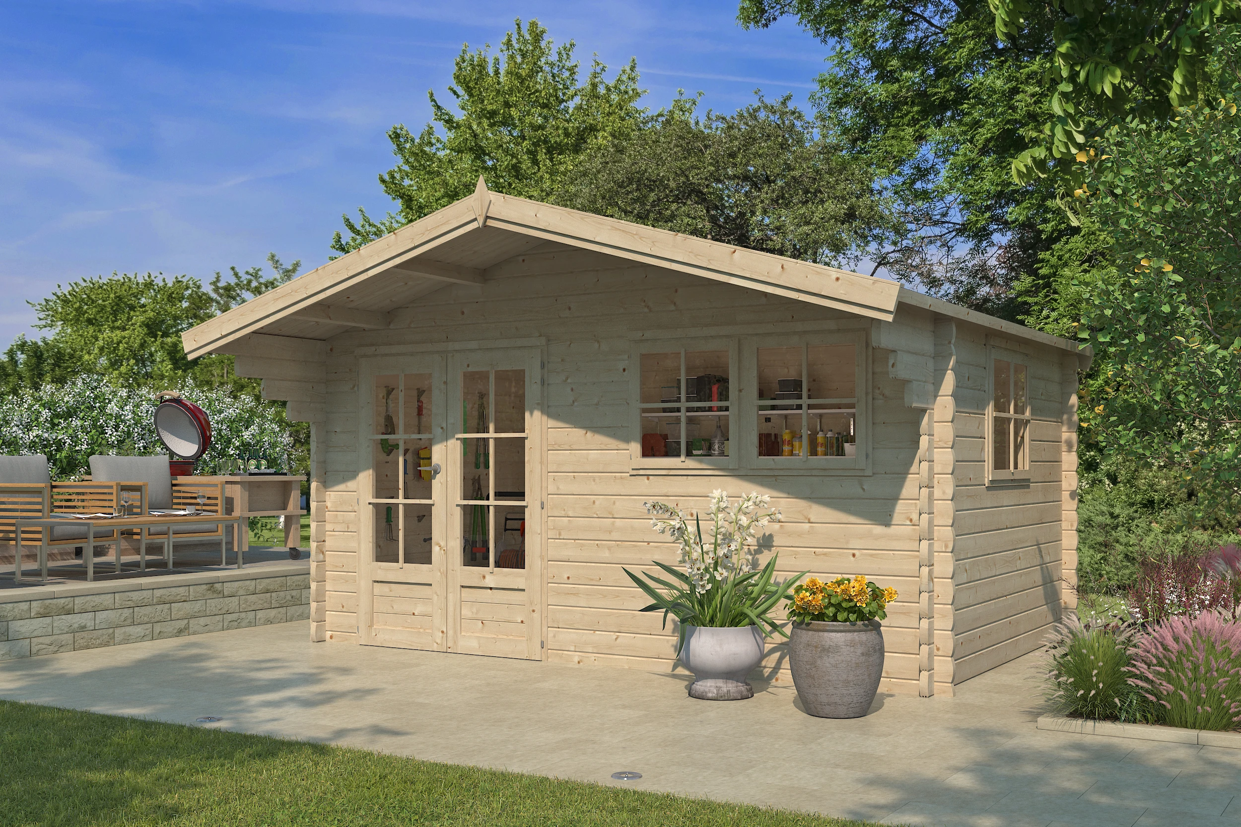 Woodlands Blokhut Koski 445 x 295 cm - Afbeelding 1