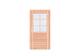 Douglas enkele deur 6 ruits Prestige dubbelglas - 108 x 209 cm - Onbehandeld - Rechtsdraaiend