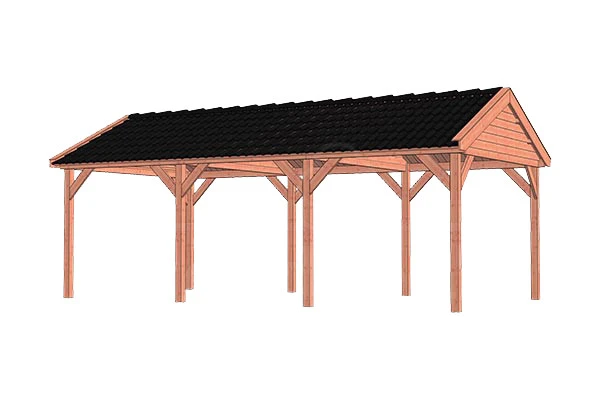 Trendhout Douglas Overkapping Zadeldak Betula 750 x 415 cm - Afbeelding 1