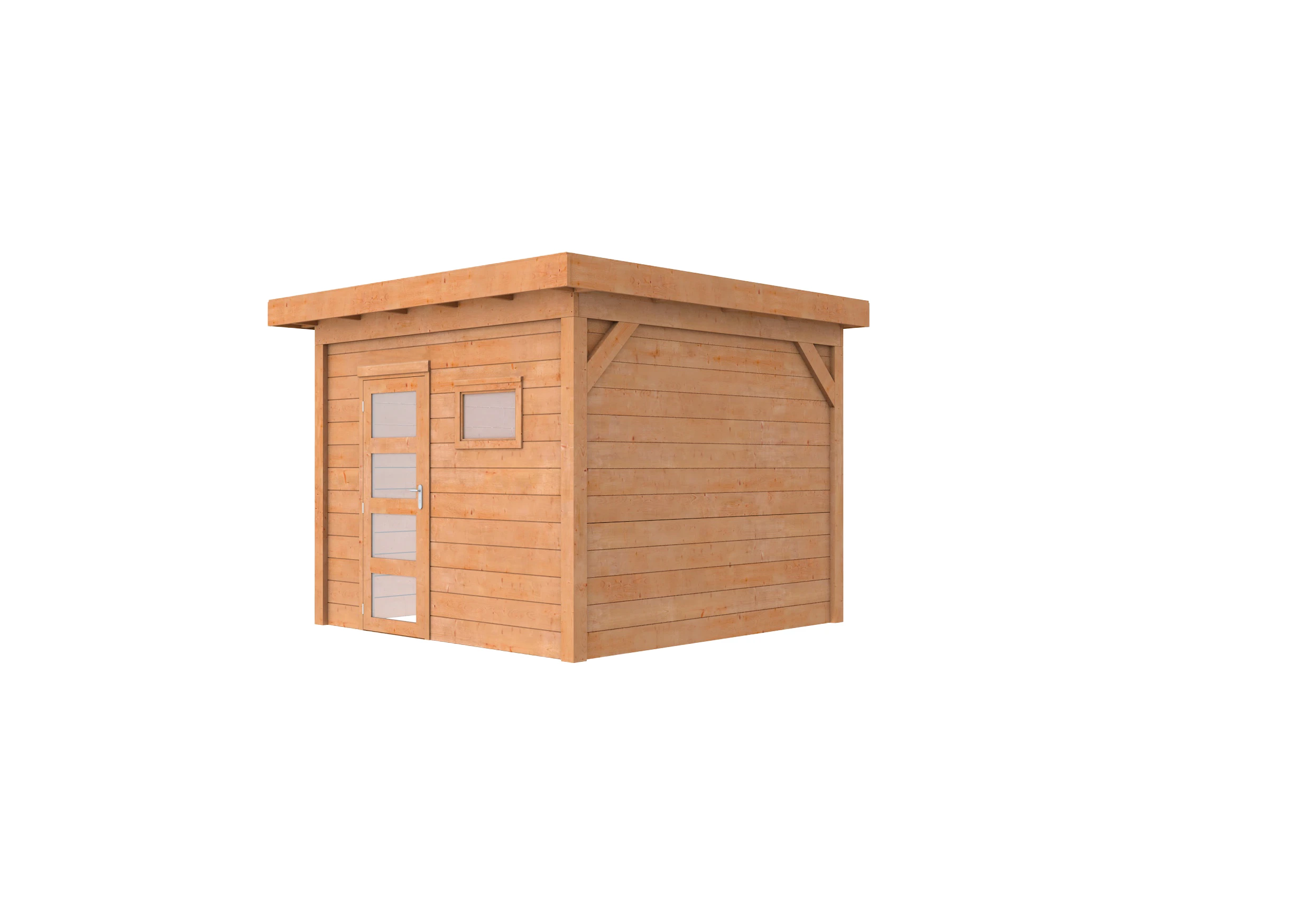 Douglas Vast Raam Met Melkglas 71.2 x 39 cm Onbehandeld - Afbeelding 2