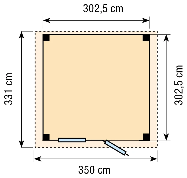 Douglas Tuinhuis Raaf Groen Geïmpregneerd - Lengte 300 cm - Afbeelding 3