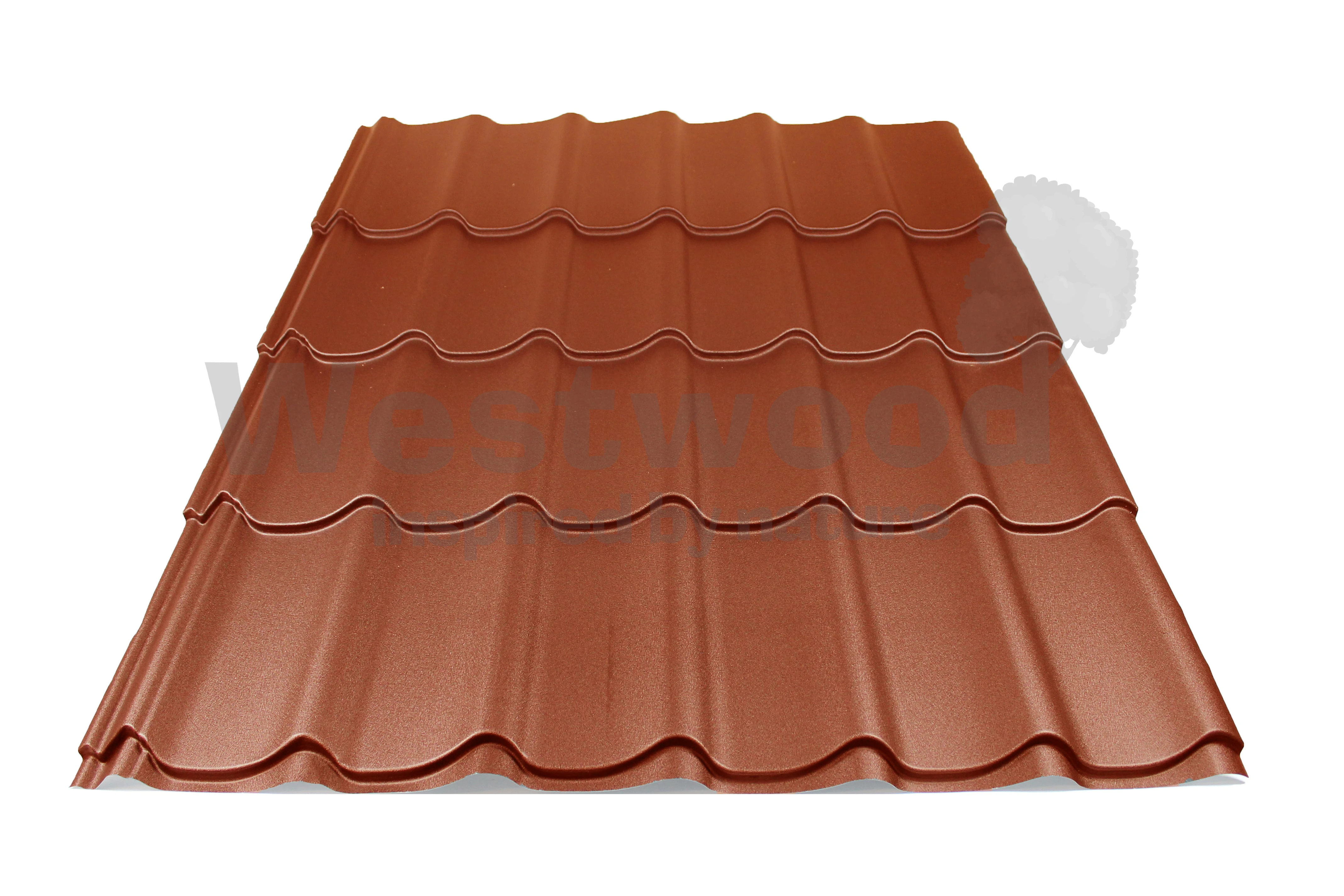 ArcelorMittal Dakpanplaat Luna Mat Terracotta - Lengte 390 cm - Afbeelding 1