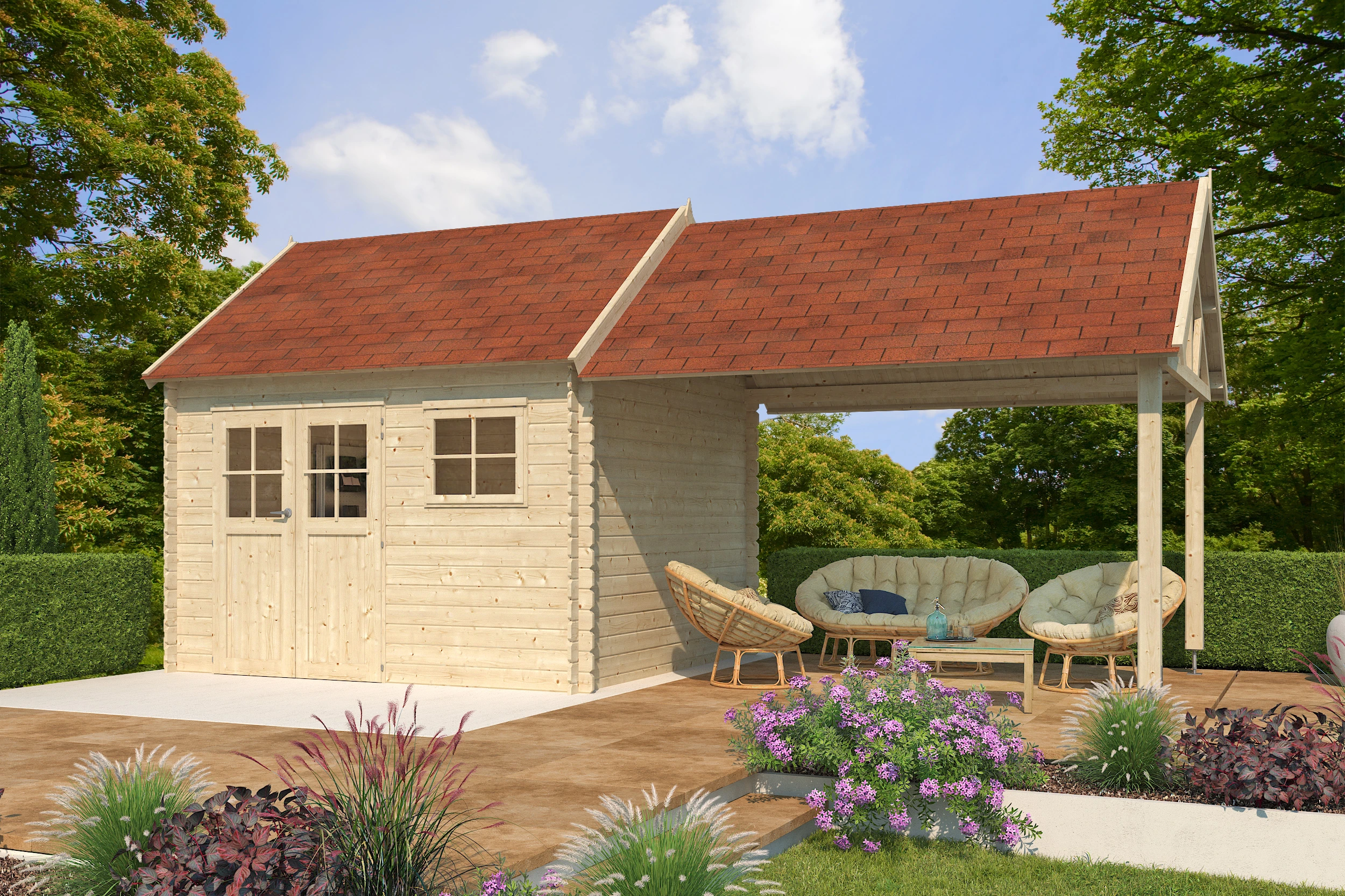 Woodlands Blokhut Coventry XL 720 x 320 cm - Afbeelding 1