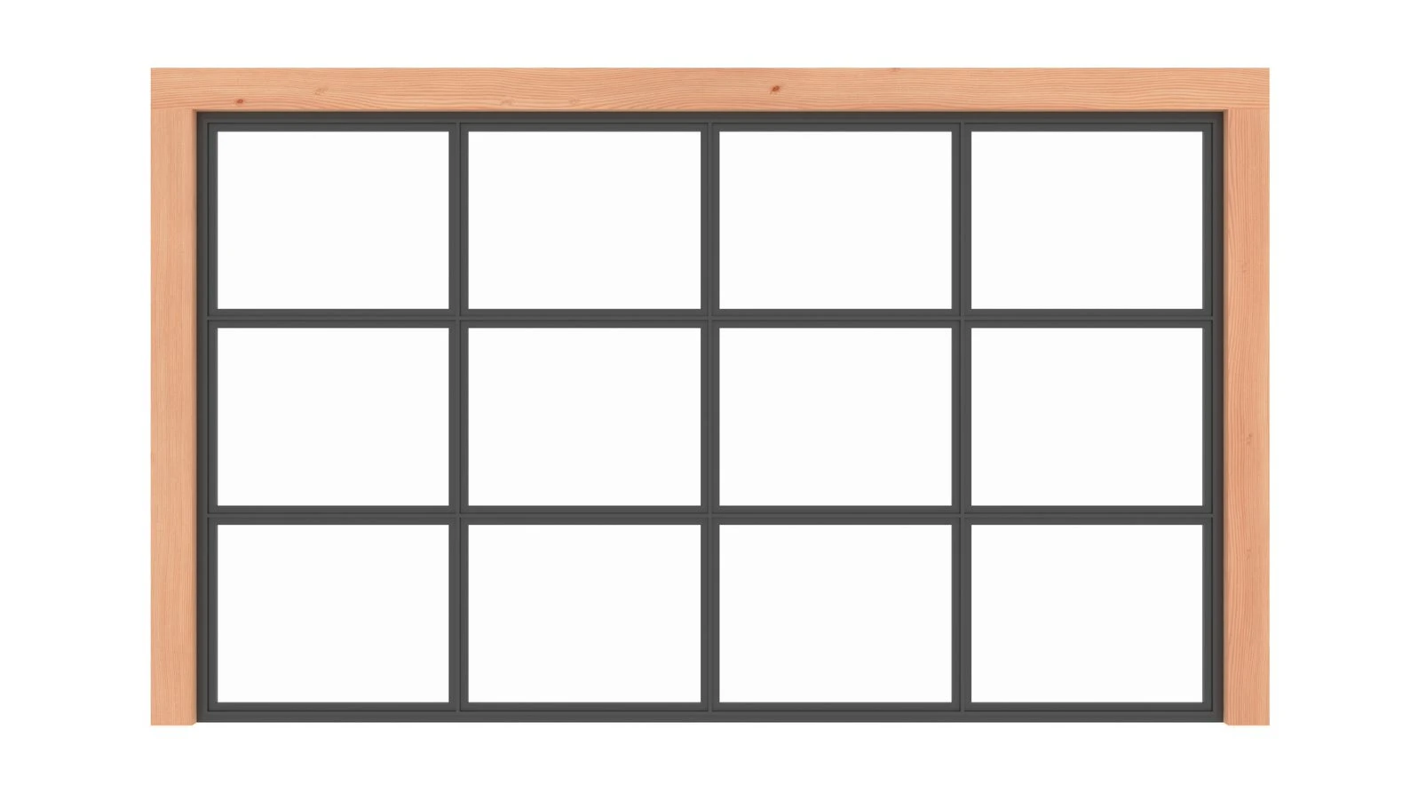 Vaste Glaswand Industrieel 350 x 220 cm - Afbeelding 1