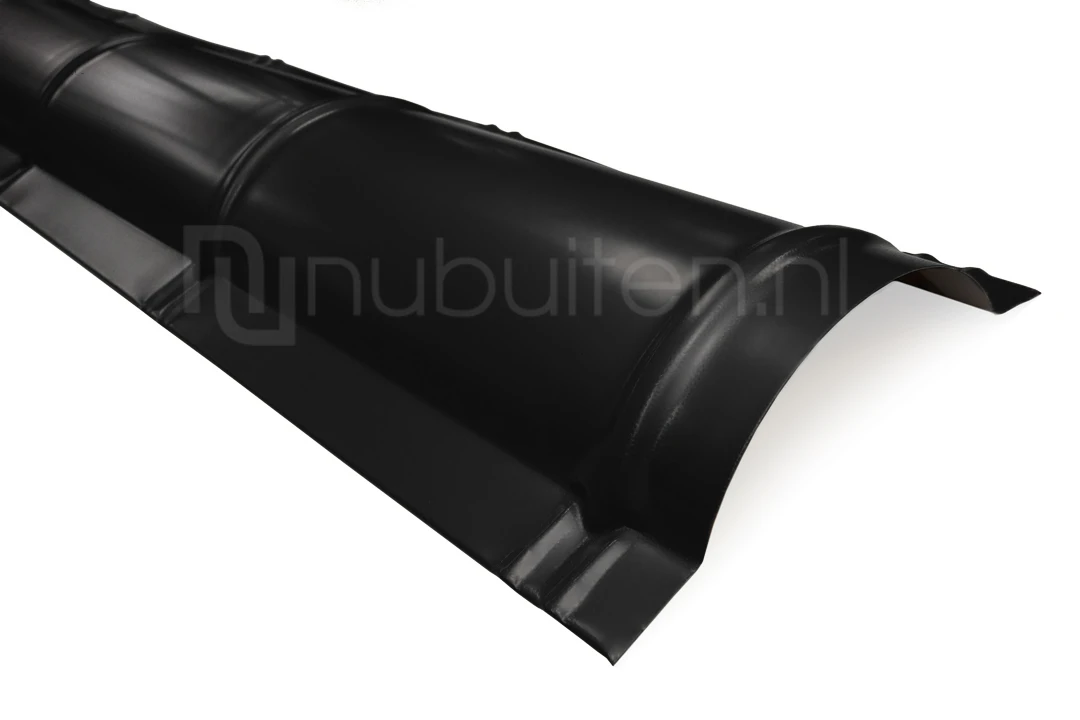 ArcelorMittal Halve Ronde Nok Polyester Mat Zwart - Afbeelding 1