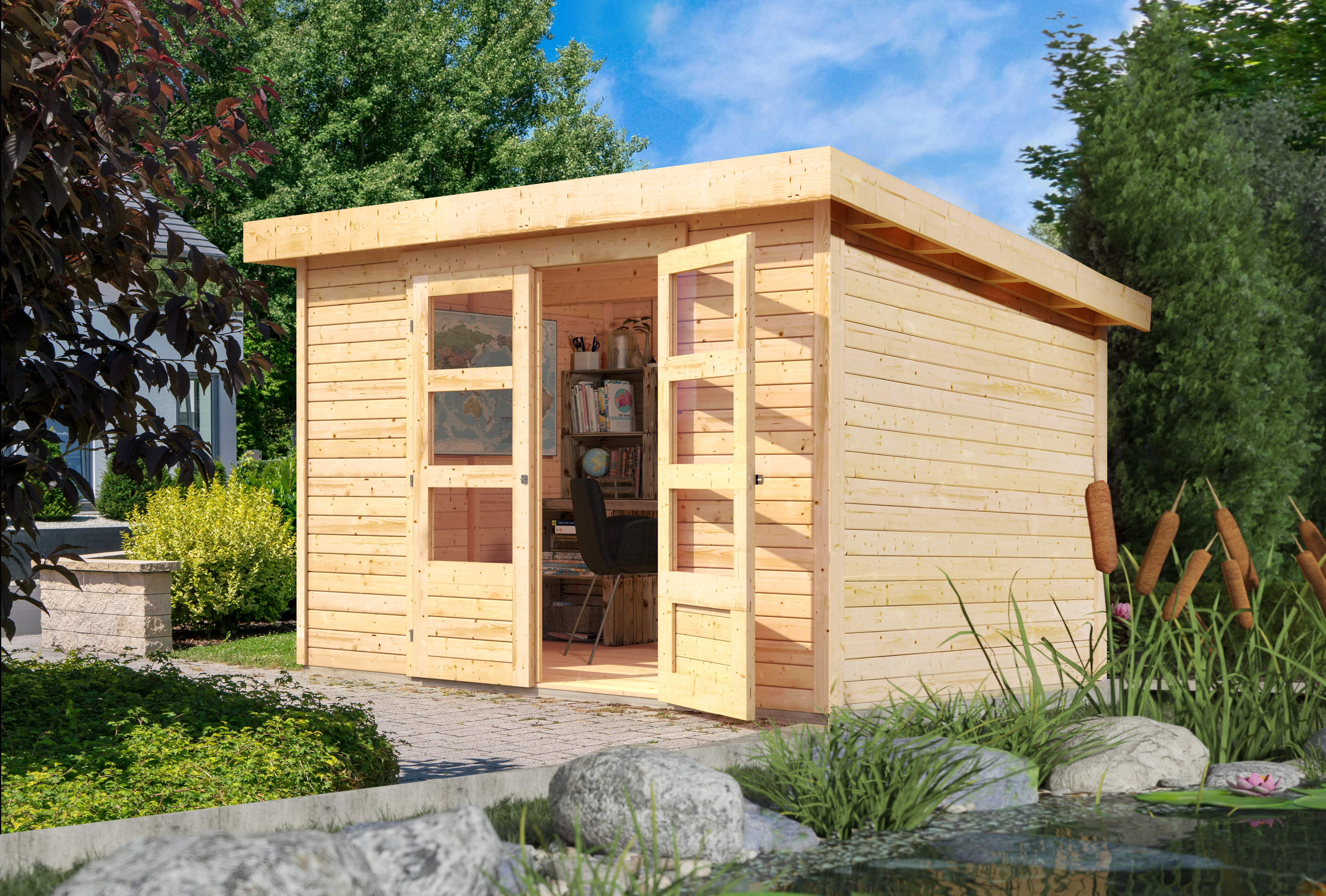 Karibu Tuinhuis Askola 5 330 x 262 cm - Afbeelding 1