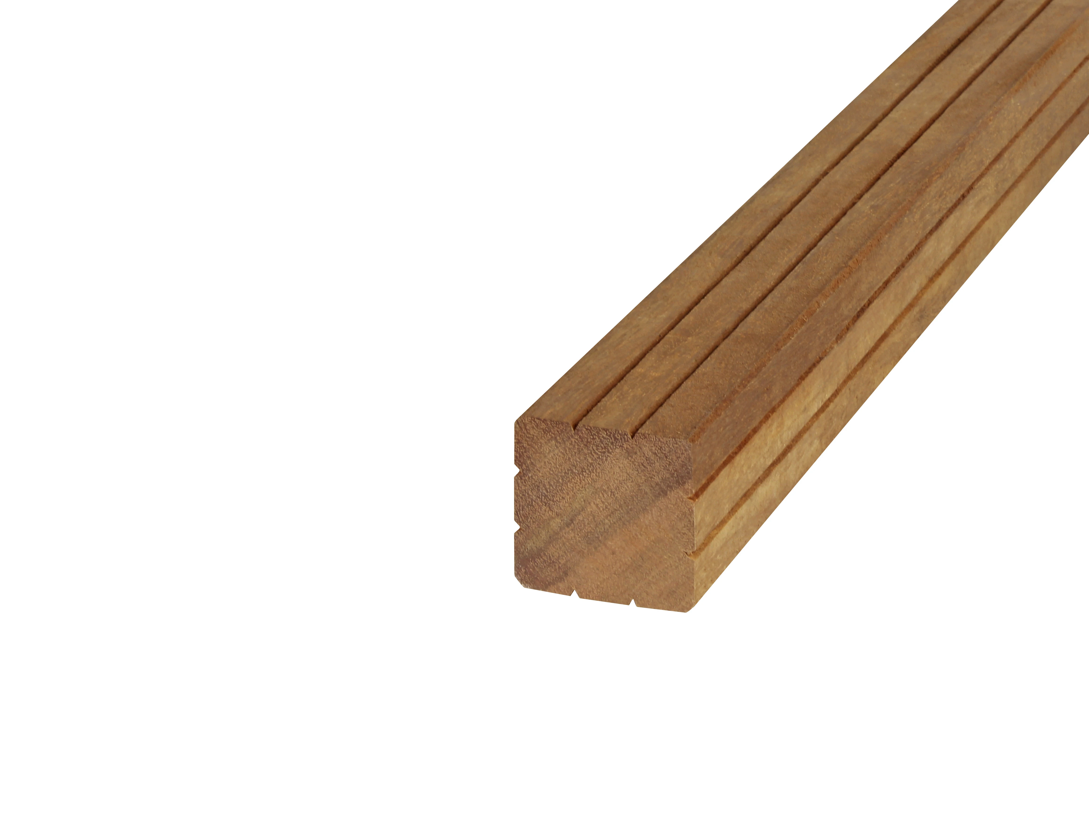 Hardhout Azobe Paal 6.5 x 6.5 cm (65 x 65 mm) Geschaafd - Lengte 245 cm - Afbeelding 3