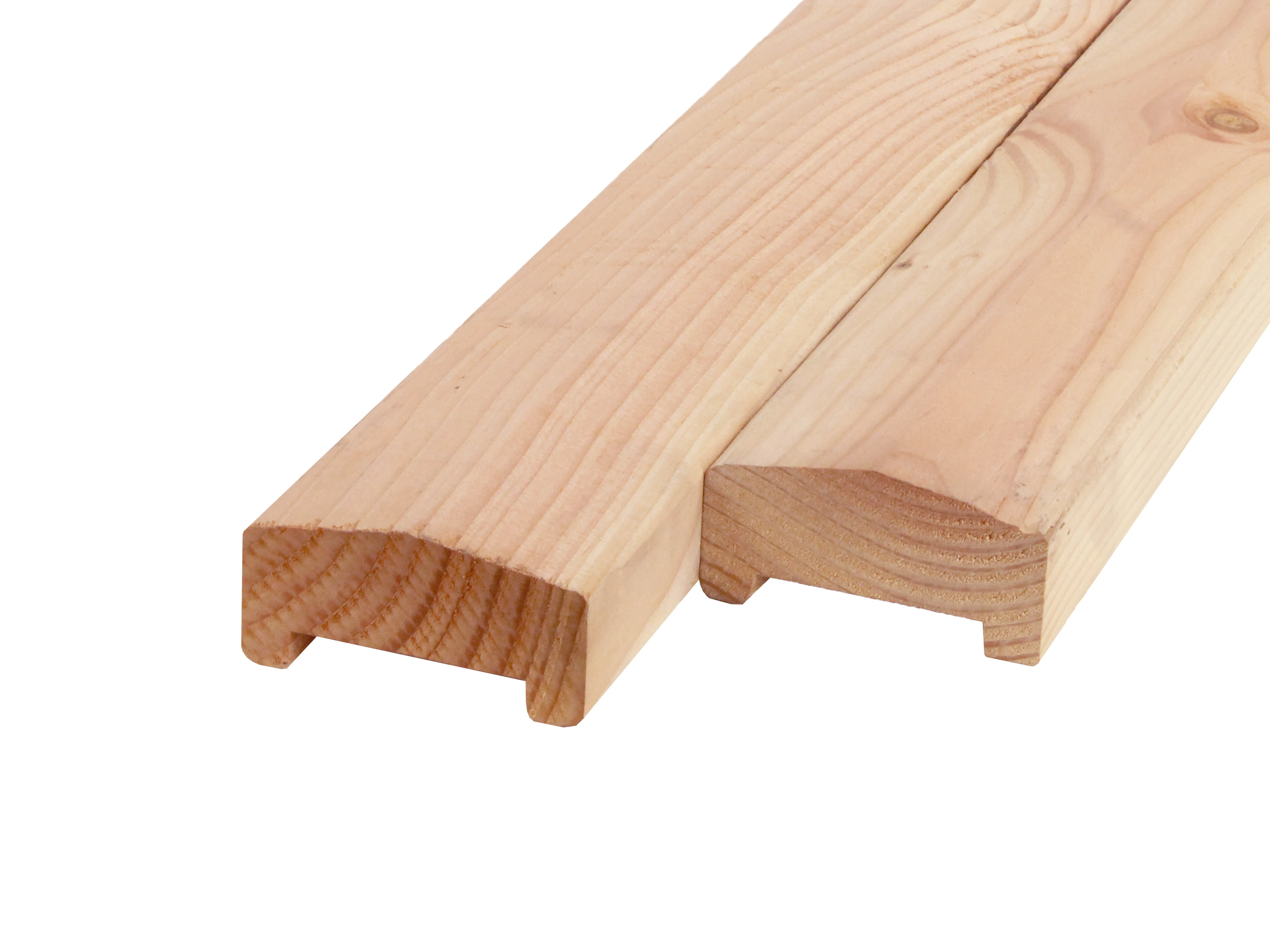 Douglas Afdeklat Piramide met Sponning 4.2 x 8.5 cm (42 x 85 mm) Onbehandeld - Lengte 180 cm - Afbeelding 2