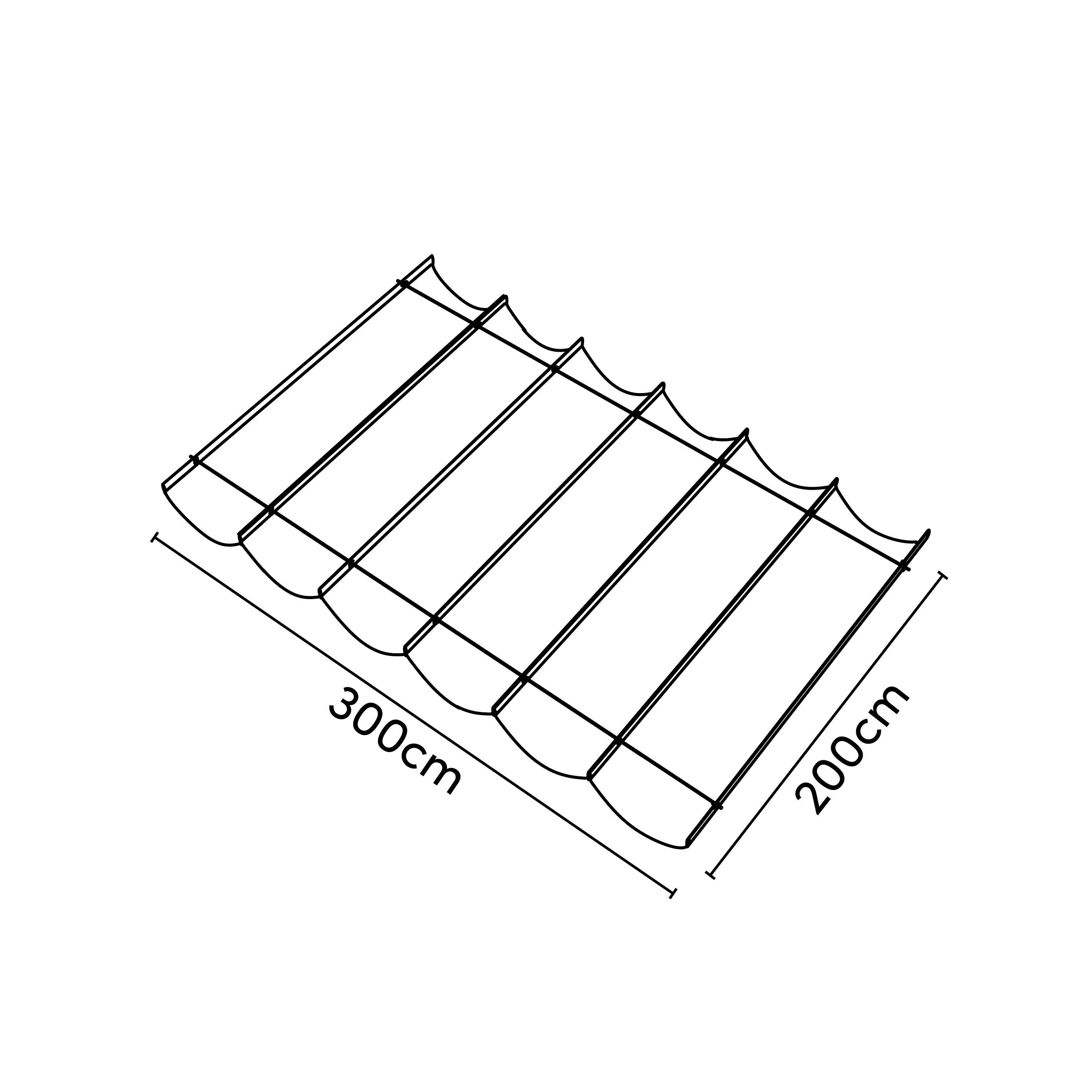 Platinum Schaduwdoek Harmonica 200 x 300 cm Antraciet - Afbeelding 2
