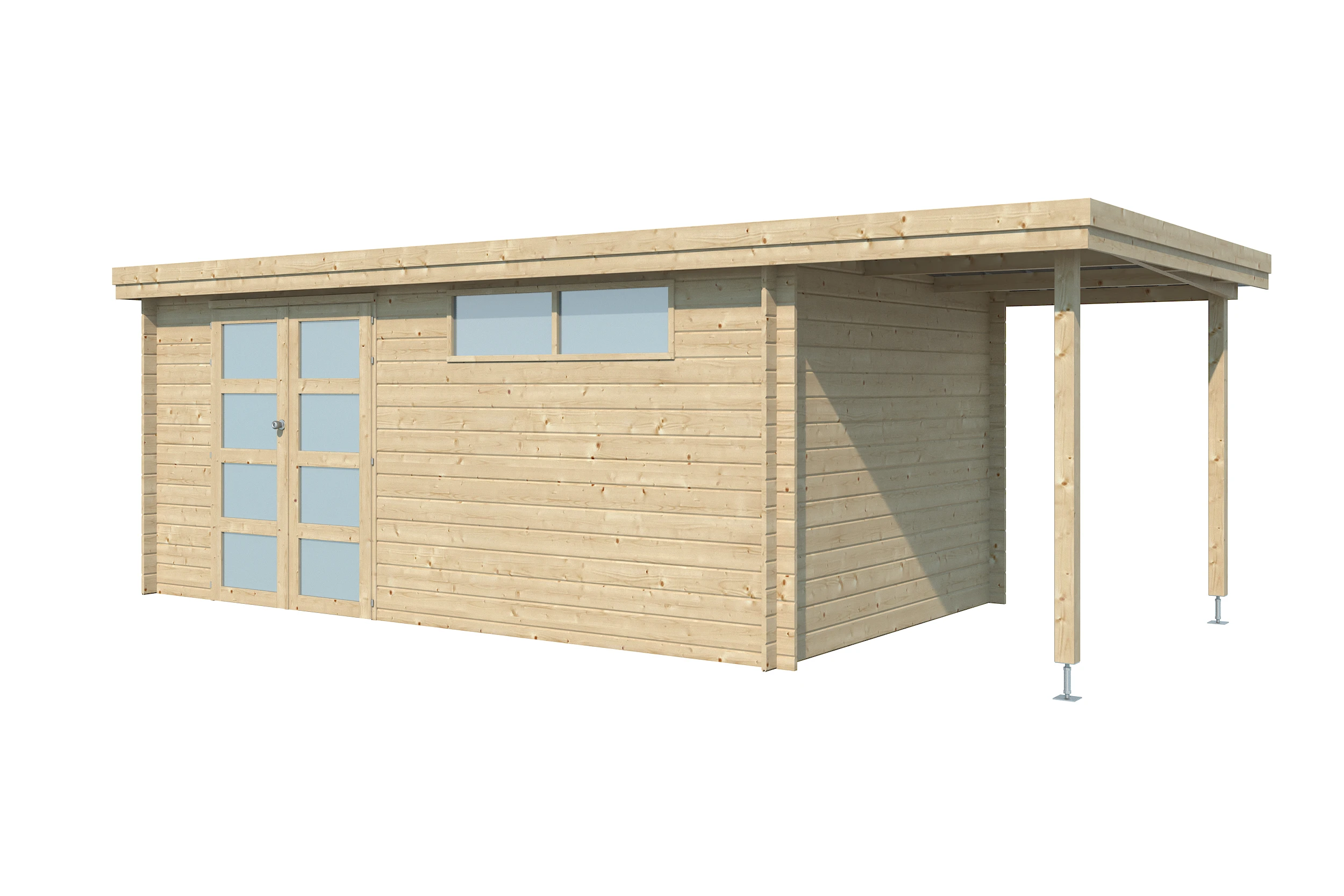 Woodlands Blokhut Oregon Met Overkapping 655 x 295 cm - Afbeelding 3