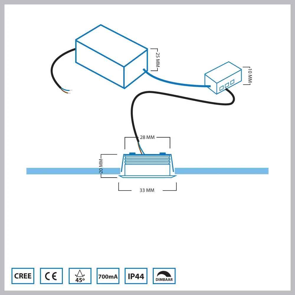 Aragon Inbouwspots Led 10 stuks - Afbeelding 2