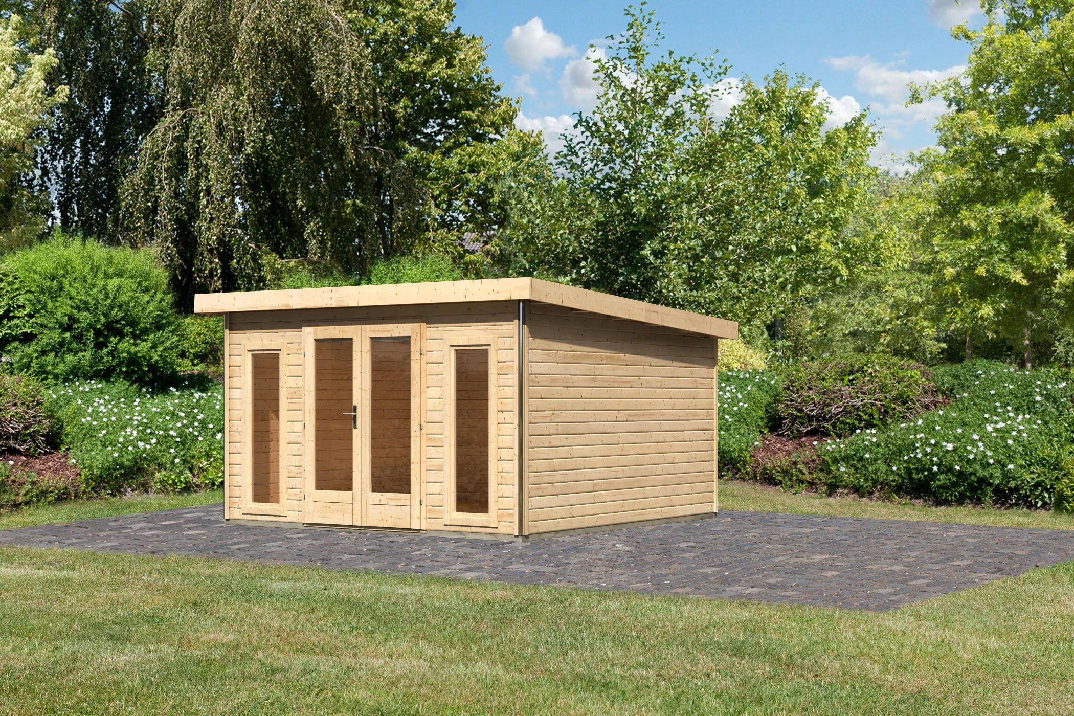 Karibu Tuinhuis Radeburg 3 406 x 393 cm - Afbeelding 1