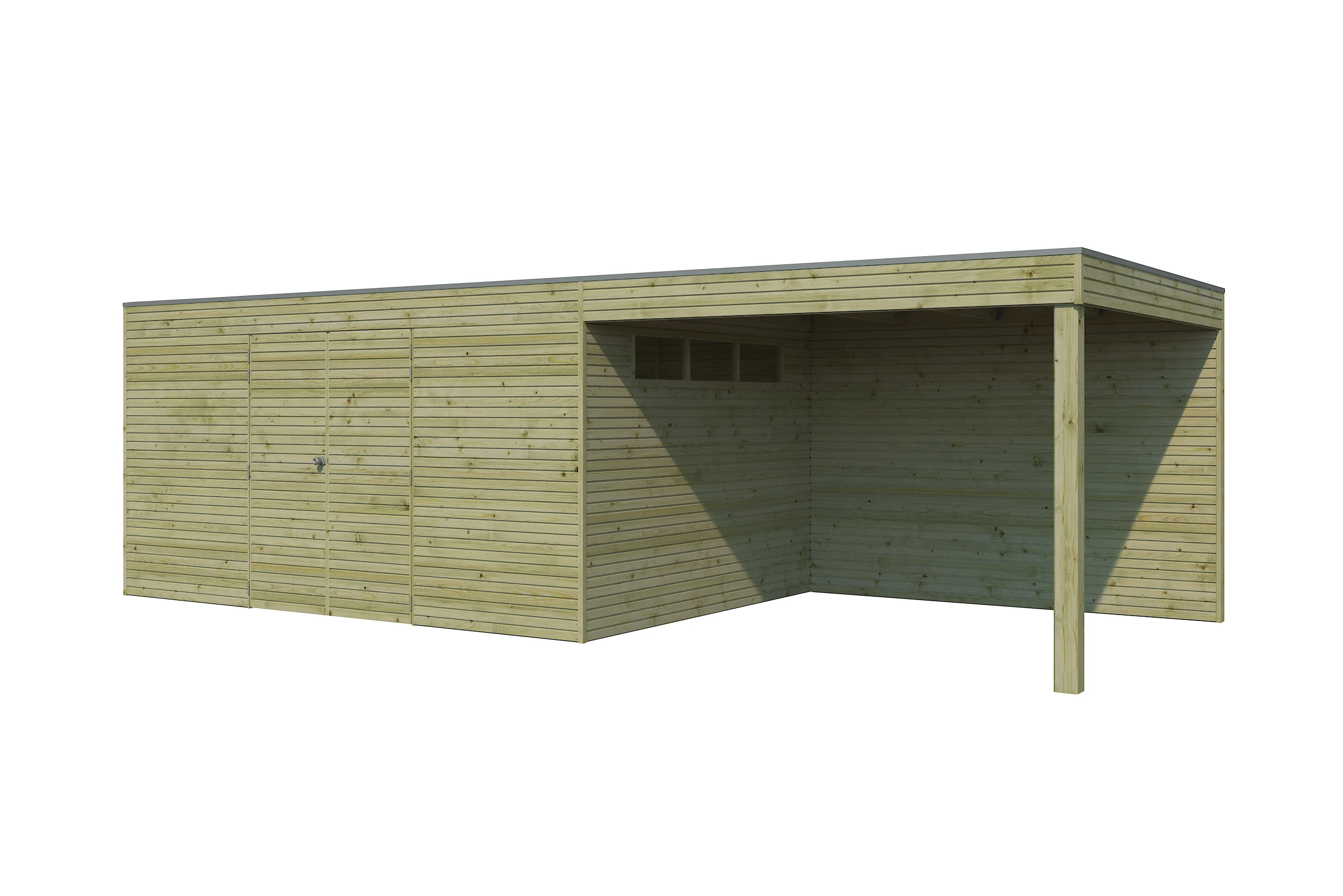 Woodlands Blokhut QB Groen Geïmpregneerd 720 x 300 cm - Afbeelding 3