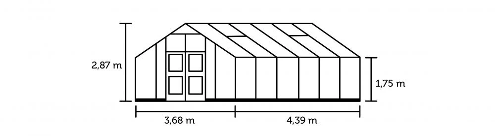Royal Well Tuinkas Gartner 16.2 380 x 451 cm Antracietgrijs Gecoat - Afbeelding 6