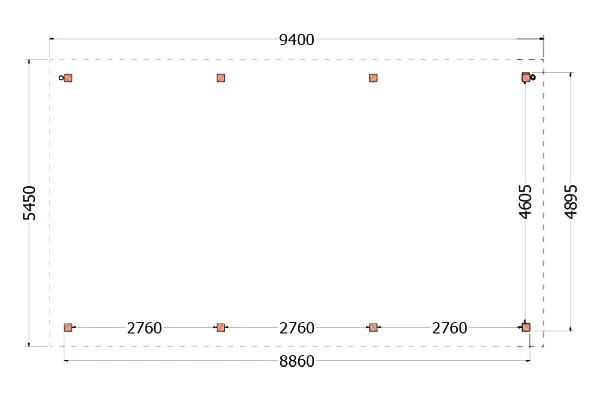 Trendhout Douglas Overkapping Toscane 940 x 545 cm - Afbeelding 2