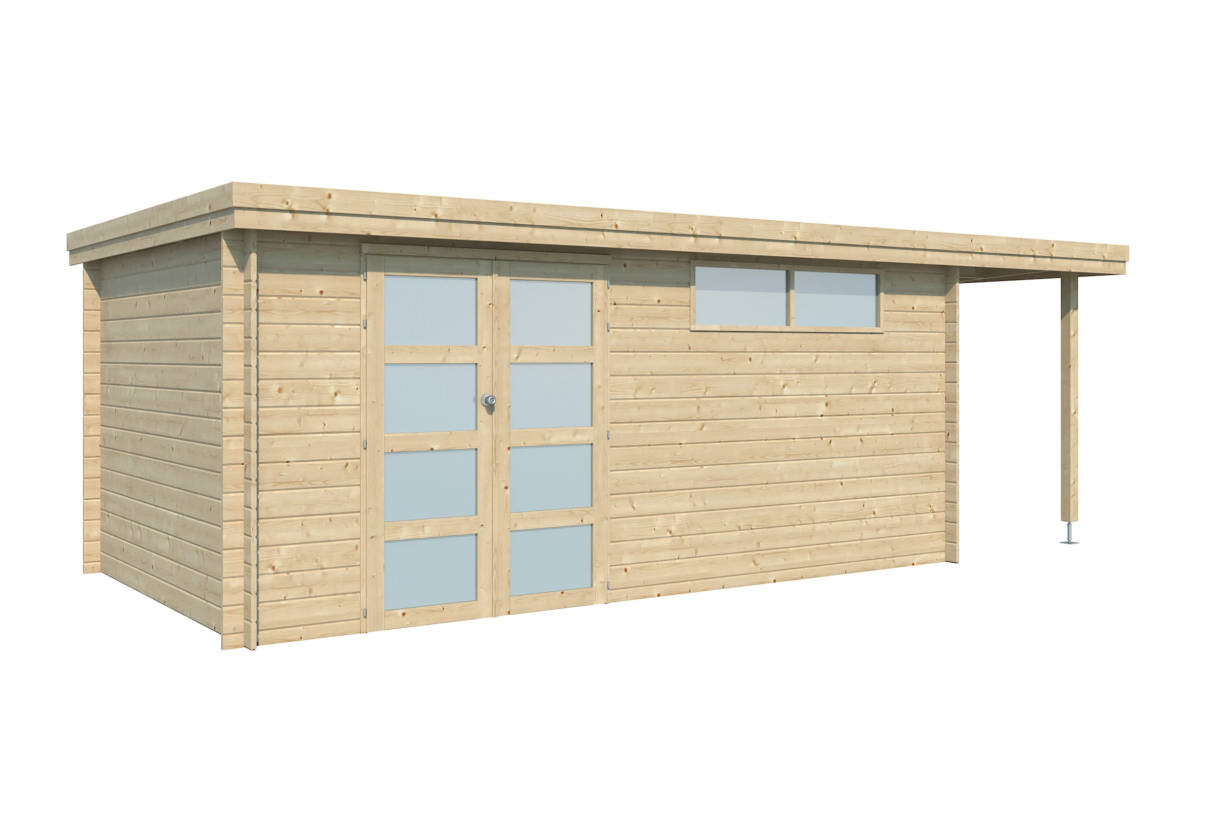 Woodlands Blokhut Oregon Met Overkapping 655 x 295 cm - Afbeelding 2