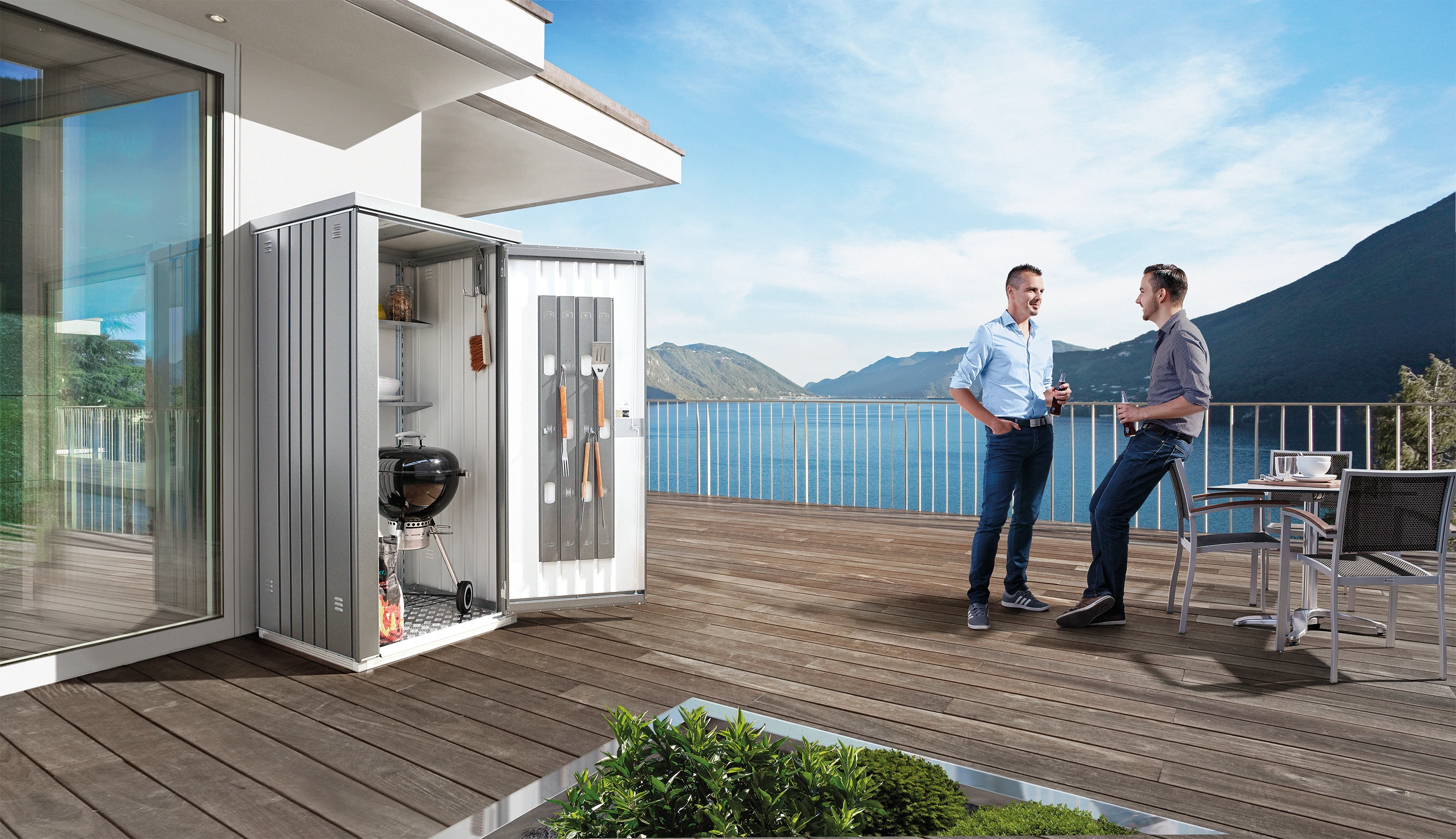 Biohort Tuinkast Zilver 93 x 83 x 282.5 cm - Afbeelding 3