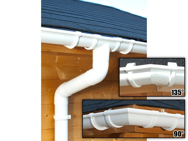 PVC Dakgoot Vijfhoekig GD16 Wit - Afbeelding 2