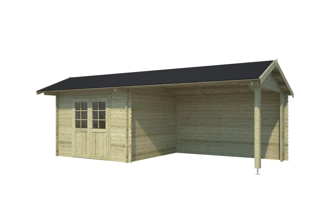 Outdoor Life Blokhut Maribel Groen Geïmpregneerd 680 x 300 cm - Afbeelding 2