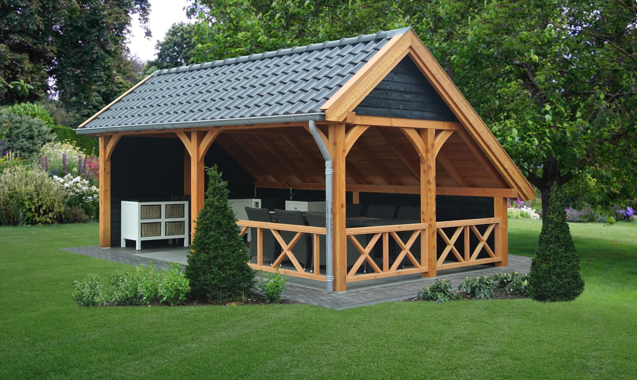 Trendhout Kapschuur De Hoeve XL 990 x 440 cm - Afbeelding 1