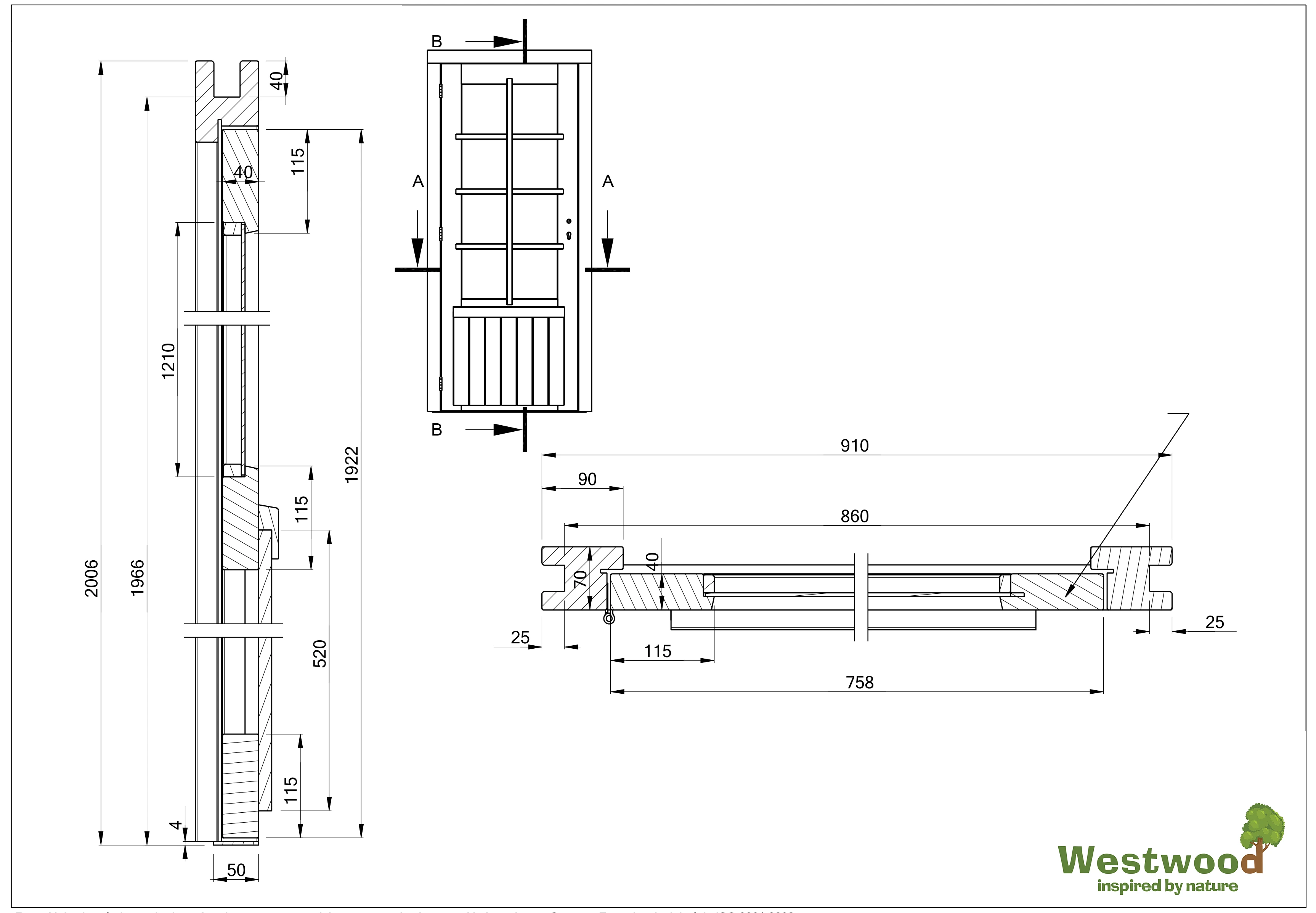 Douglas Enkele Deur 8-Ruits Links Draaiend 91 x 201 cm - Afbeelding 4
