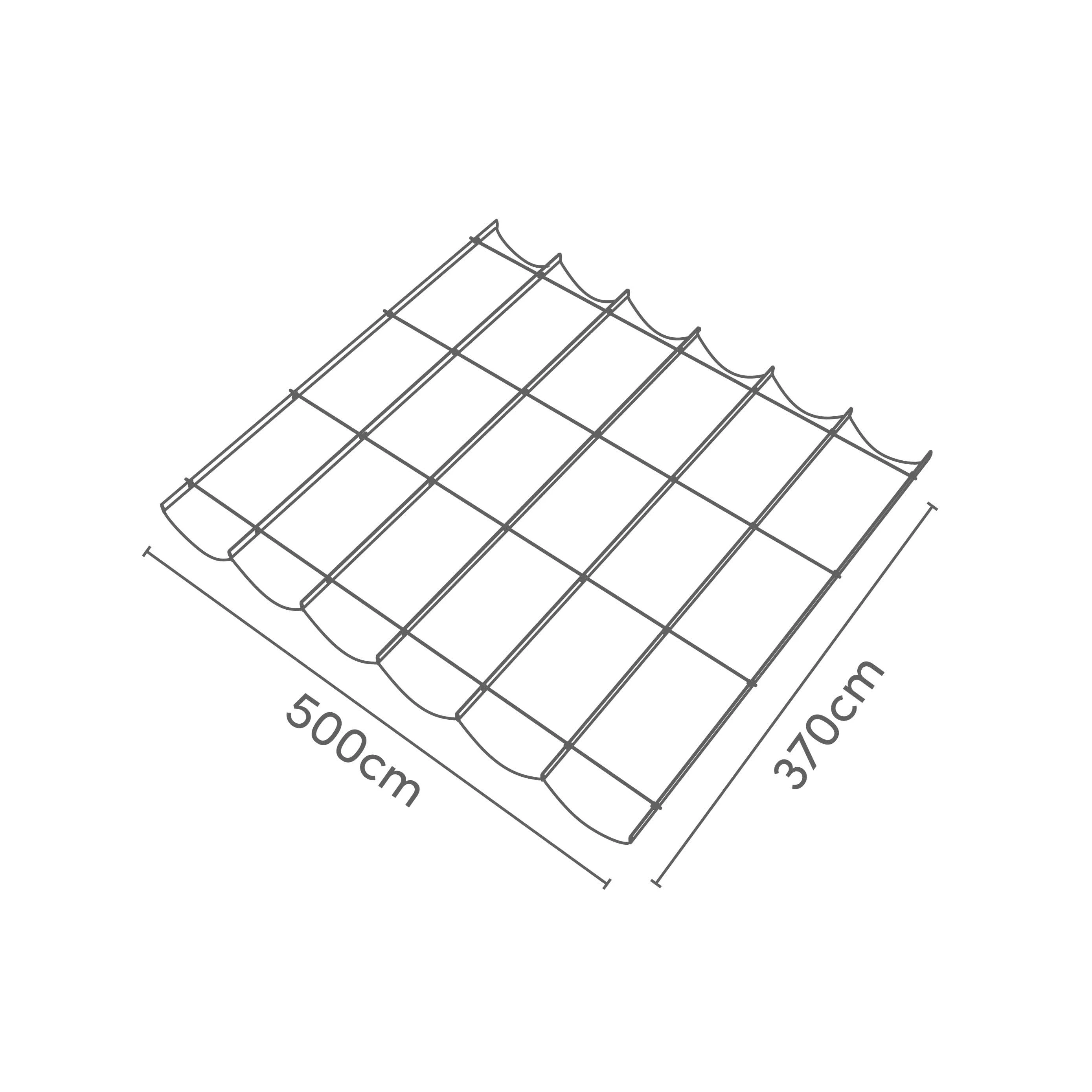 Platinum Schaduwdoek Harmonica 370 x 570 cm Gebroken Wit - Afbeelding 4