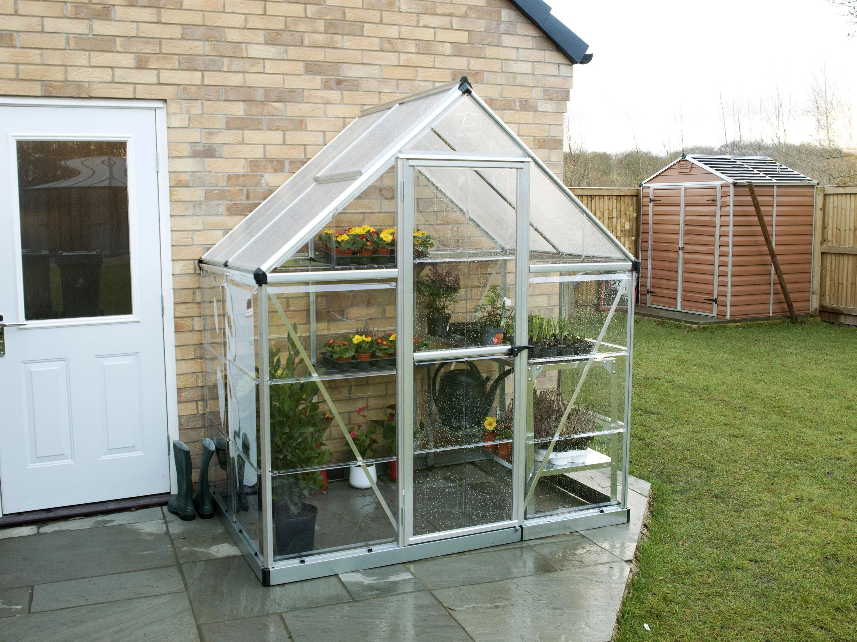 Palram Canopia Tuinkas Hybrid 185 x 125 cm Zilver - Afbeelding 6