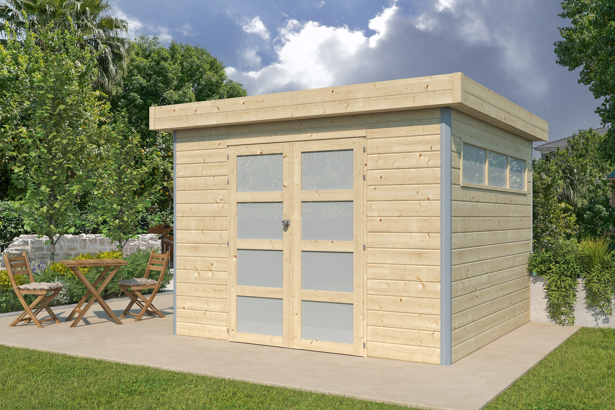 Woodlands Blokhut Kasuko 295 x 295 cm - Afbeelding 1