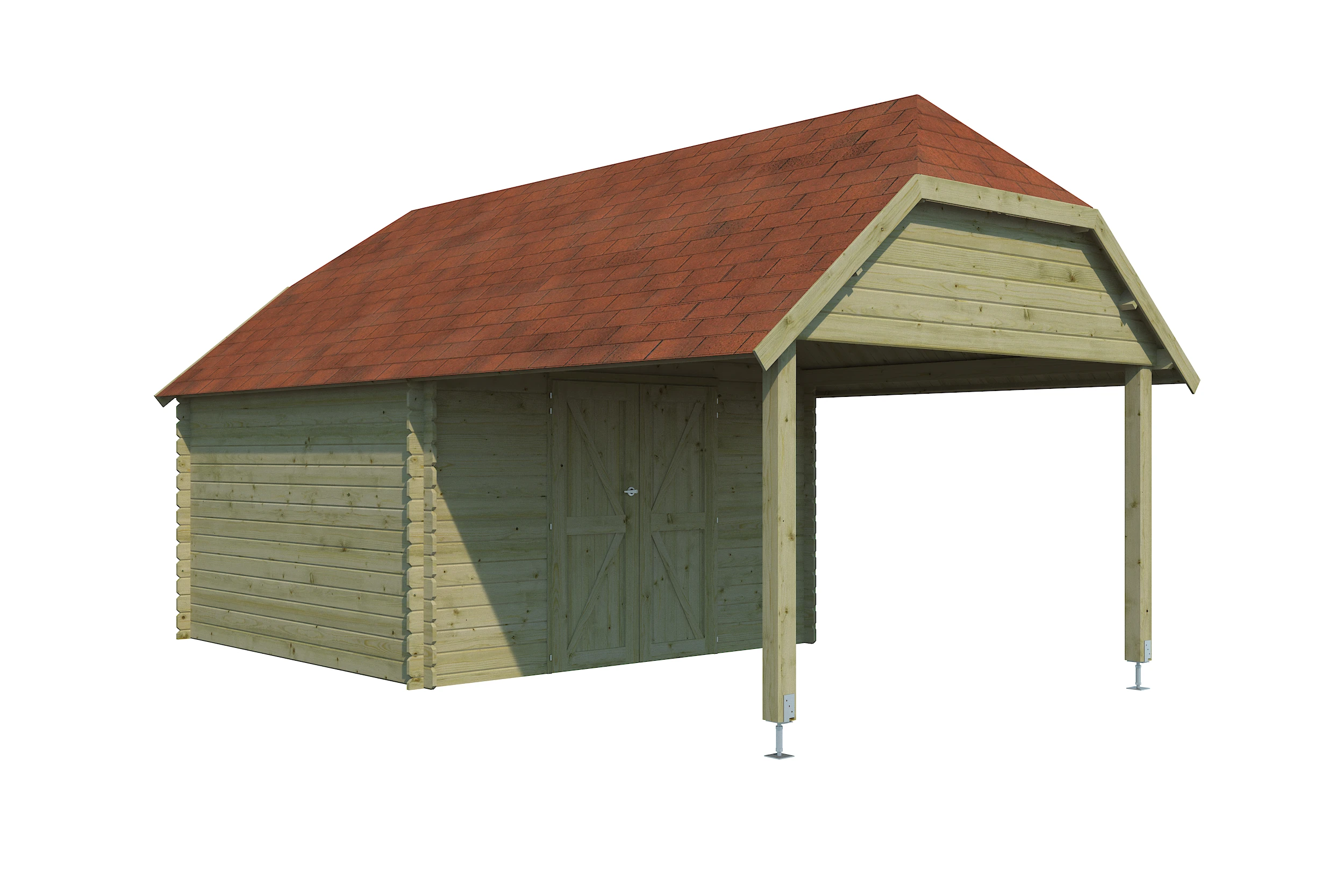 Woodlands Blokhut Oxford XL Groen Geïmpregneerd 355 x 650 cm - Afbeelding 8
