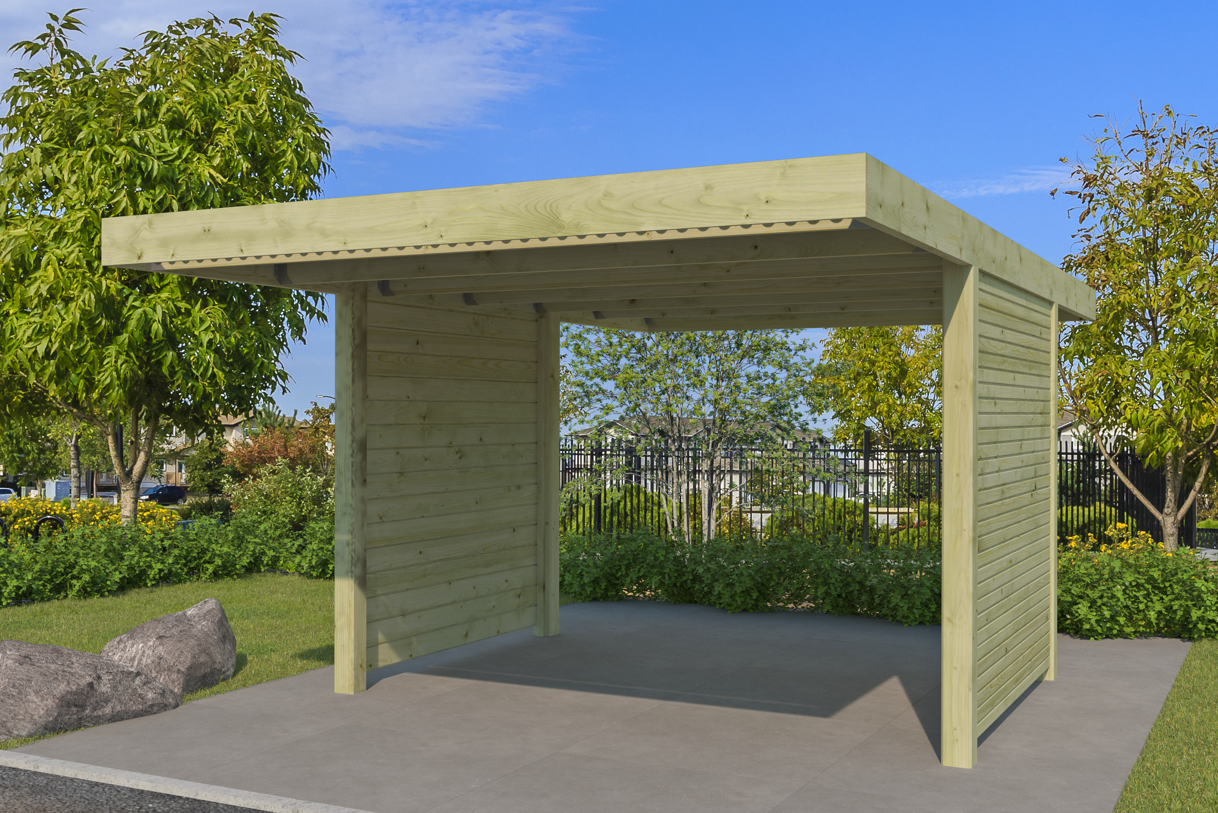 Woodlands Carport Q-Line QB Combinatie A 307 x 554 cm - Afbeelding 3