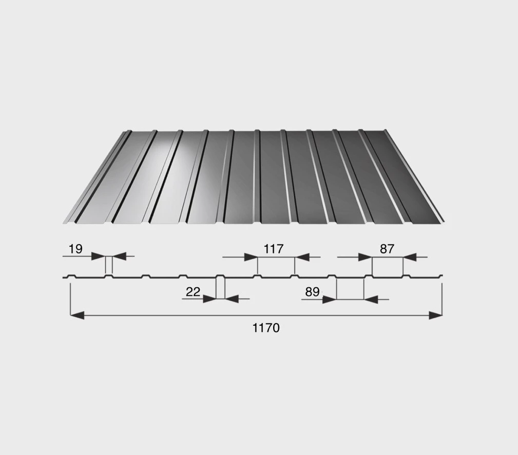 ArcelorMittal Damwandplaat T6 Dak Mat Groen - Lengte 360 cm - Afbeelding 4