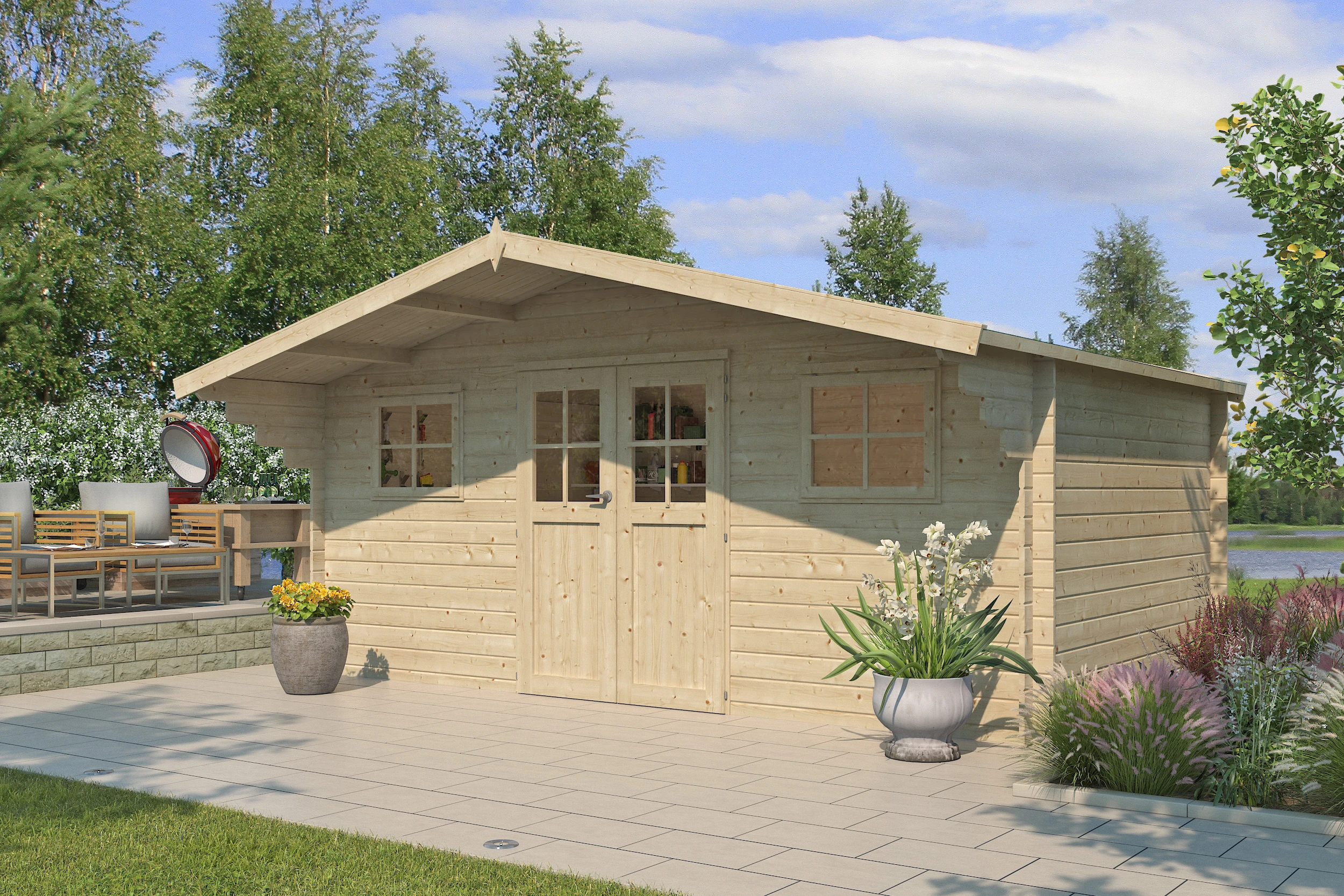 Woodlands Blokhut Winnipeg 595 x 385 cm - Afbeelding 1