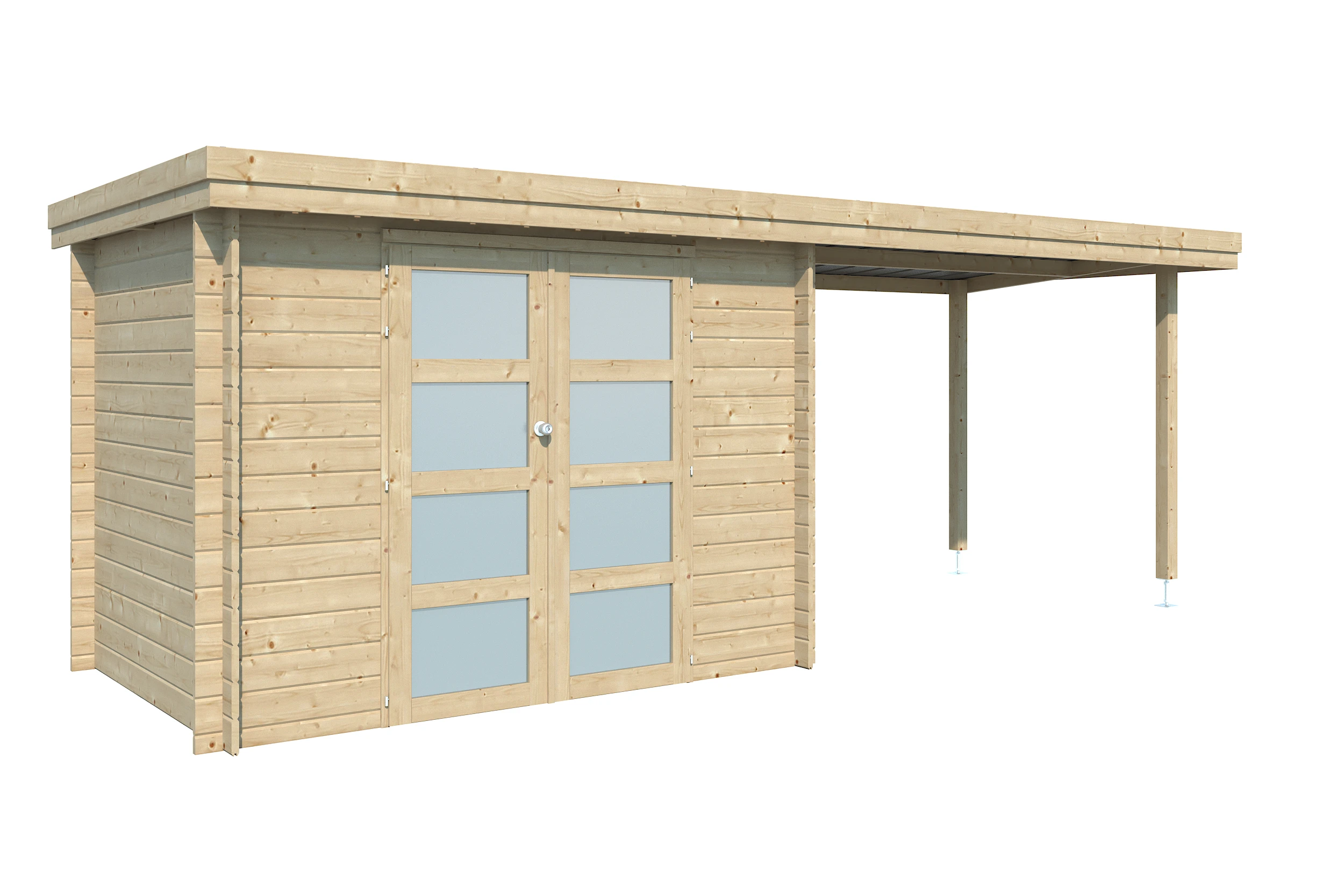 Woodlands Blokhut Oregon met Overkapping 595 x 205 cm - Afbeelding 3