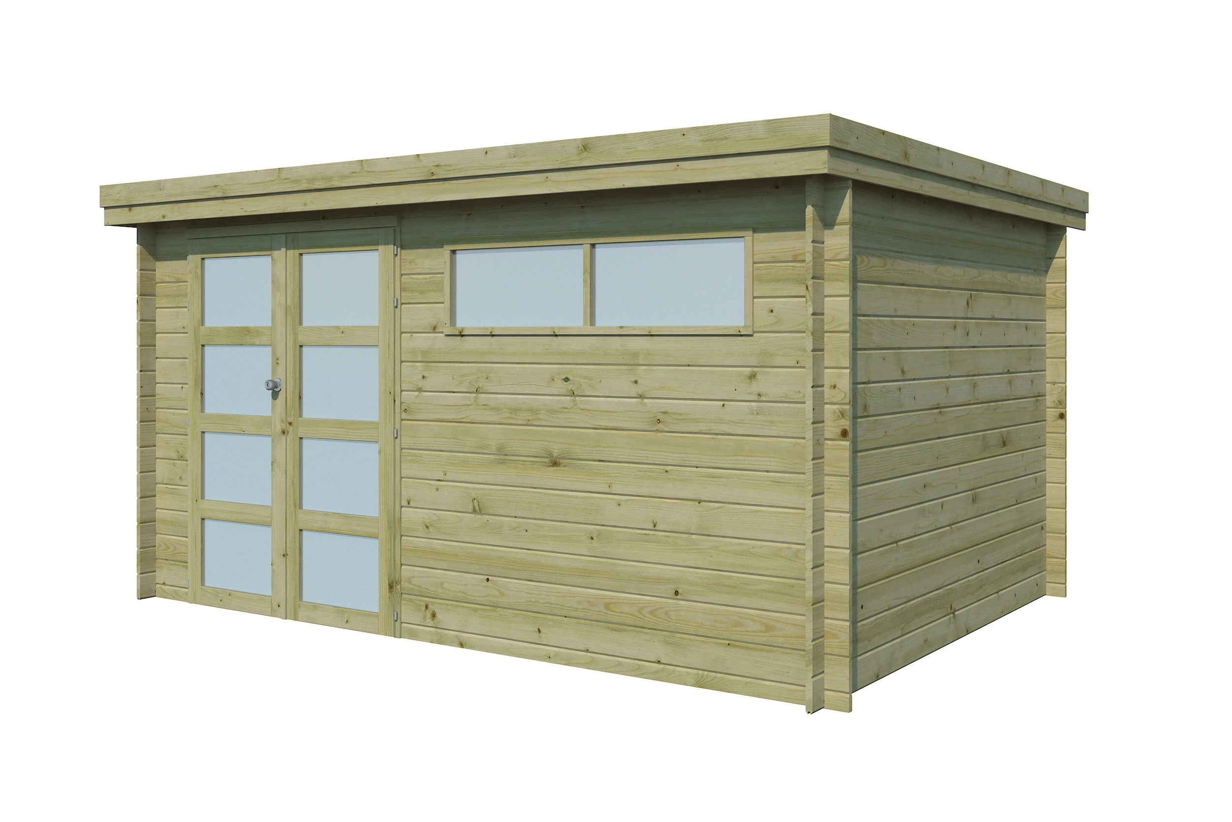 Woodlands Blokhut Oregon Groen Geïmpregneerd 415 x 295 cm - Afbeelding 4