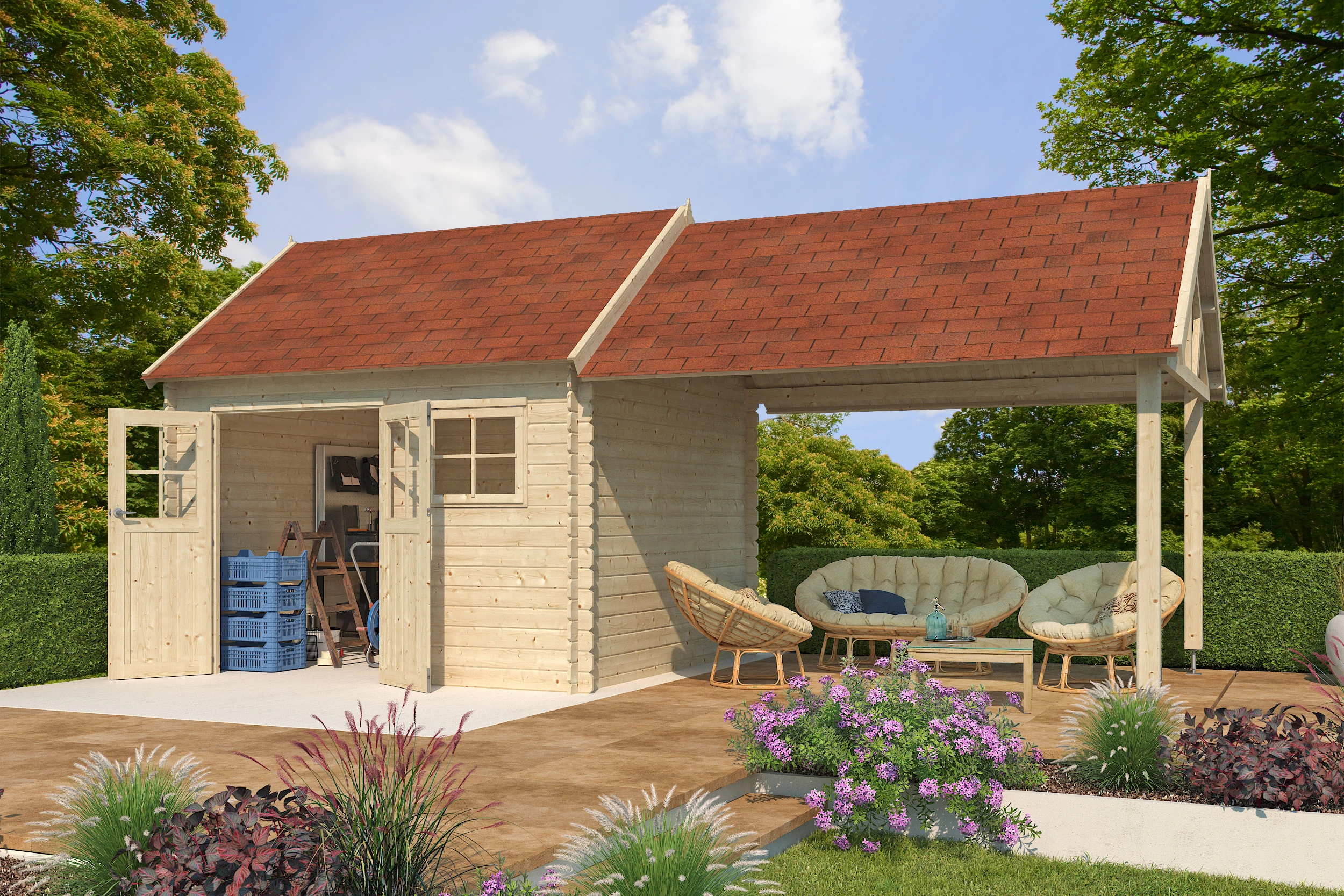 Woodlands Blokhut Coventry XL 720 x 320 cm - Afbeelding 7