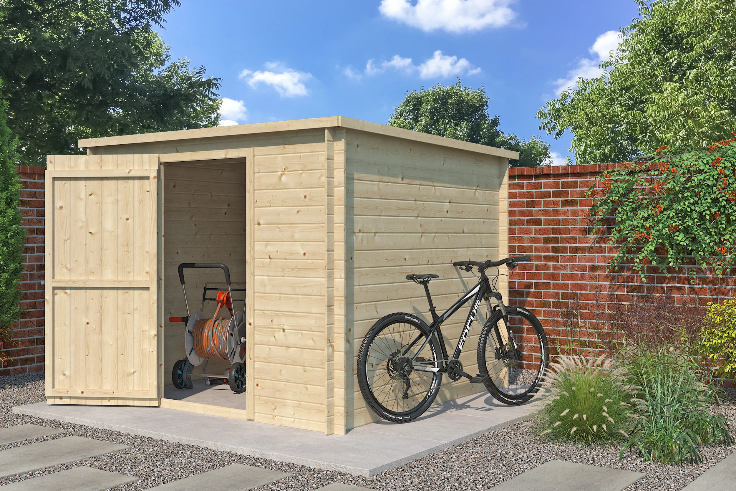 Woodlands Blokhut Svendborg 240 x 240 cm - Afbeelding 2