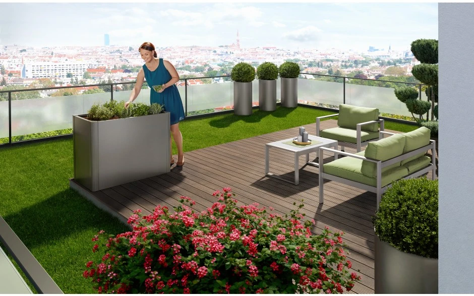 Biohort Kweekbed Belvedere Kwarts Grijs Metallic S 102 x 53 cm - Afbeelding 2