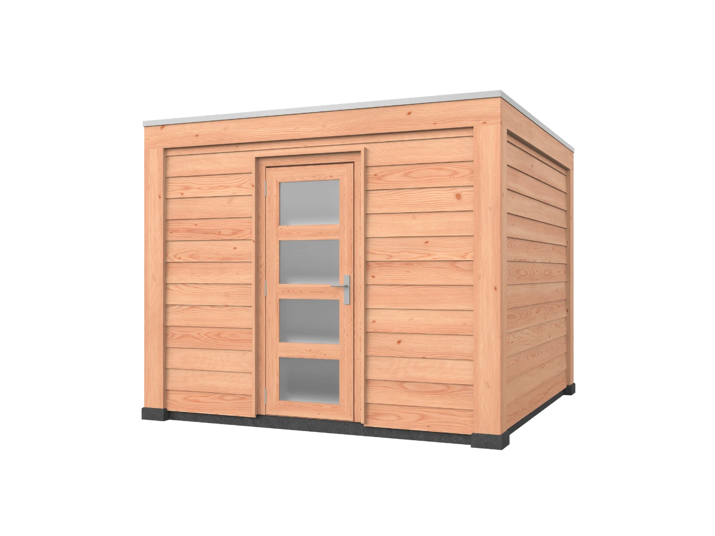 Douglas overkapping, 300 x 300, met schuur, Westwood Modern - Afbeelding 1