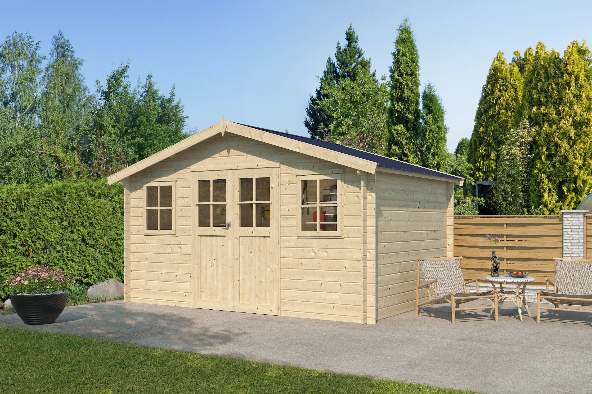 Woodlands Blokhut Montreal 415 x 295 cm - Afbeelding 1